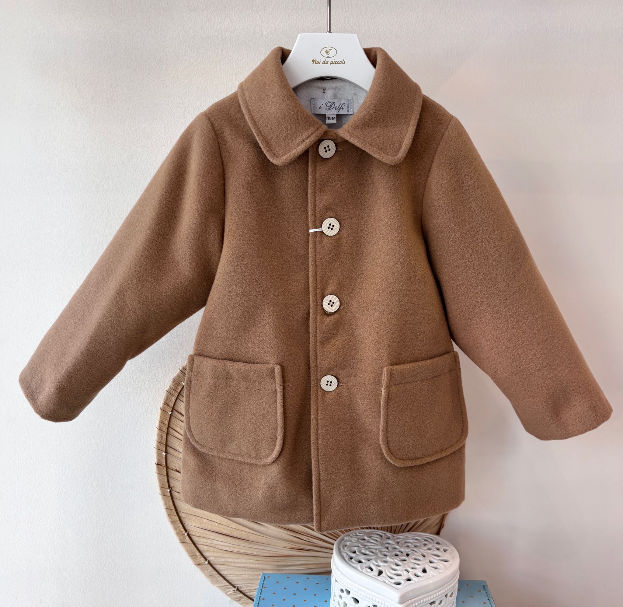 CAPPOTTO IN PANNO BEIGE CAMMELLO