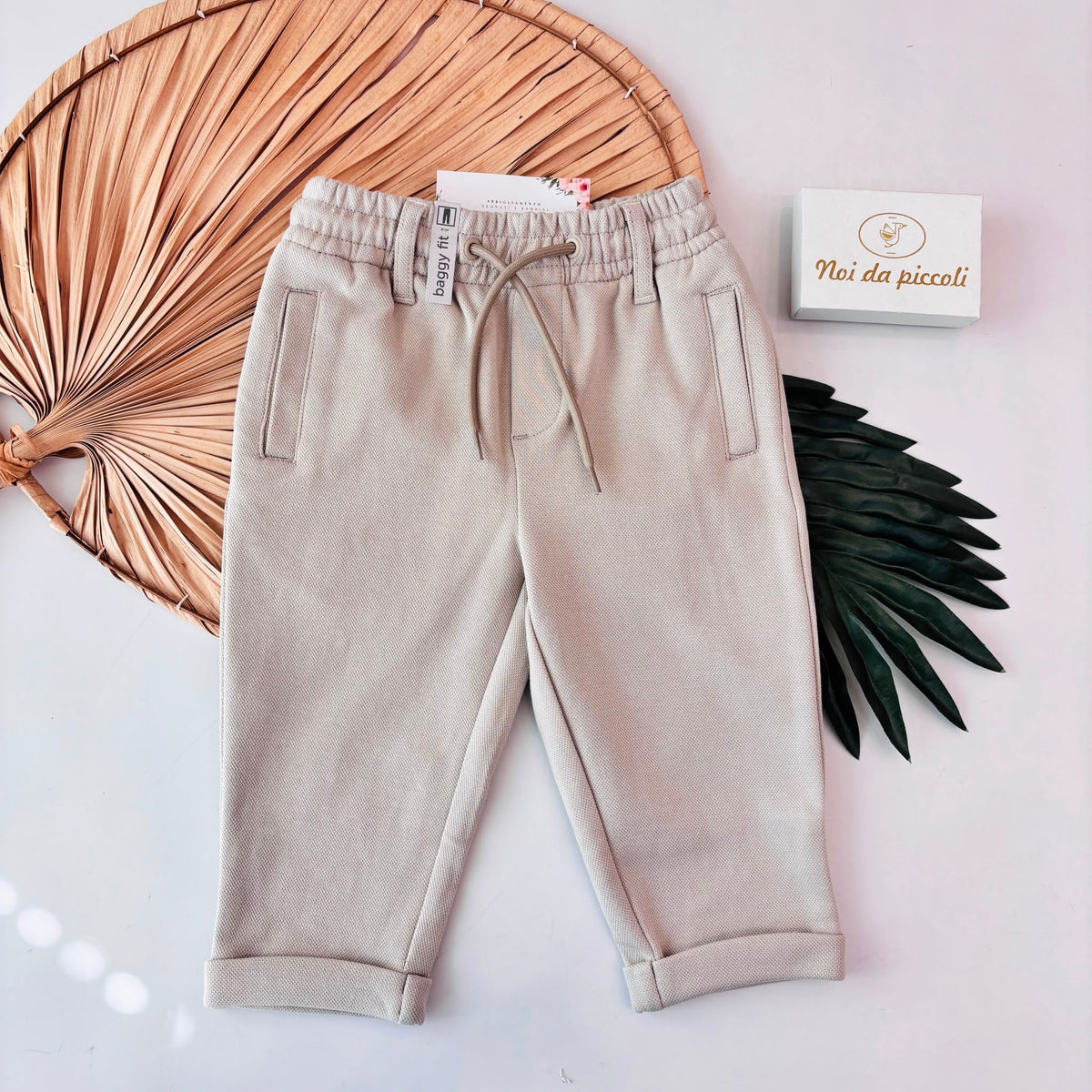 PANTALONE IN COTONE CALDO BEIGE