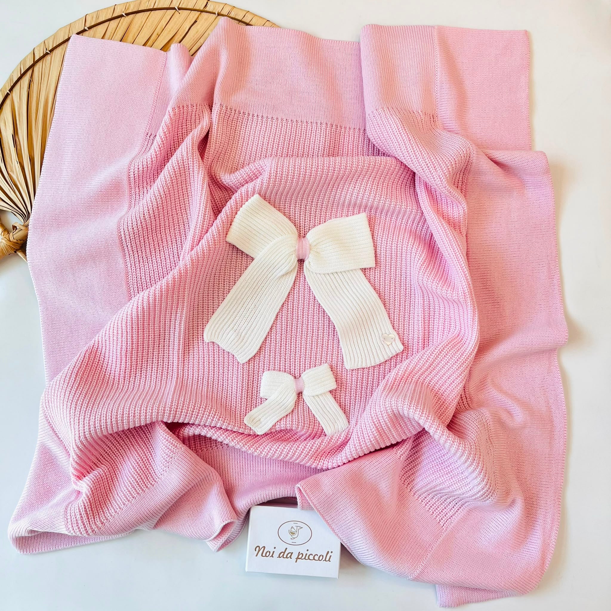 COPERTINA 100% PURA LANA MERINO EXTRAFINE ROSA
