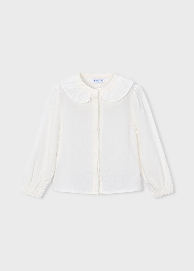 BLUSA IN COTONE CALDO CRUDO