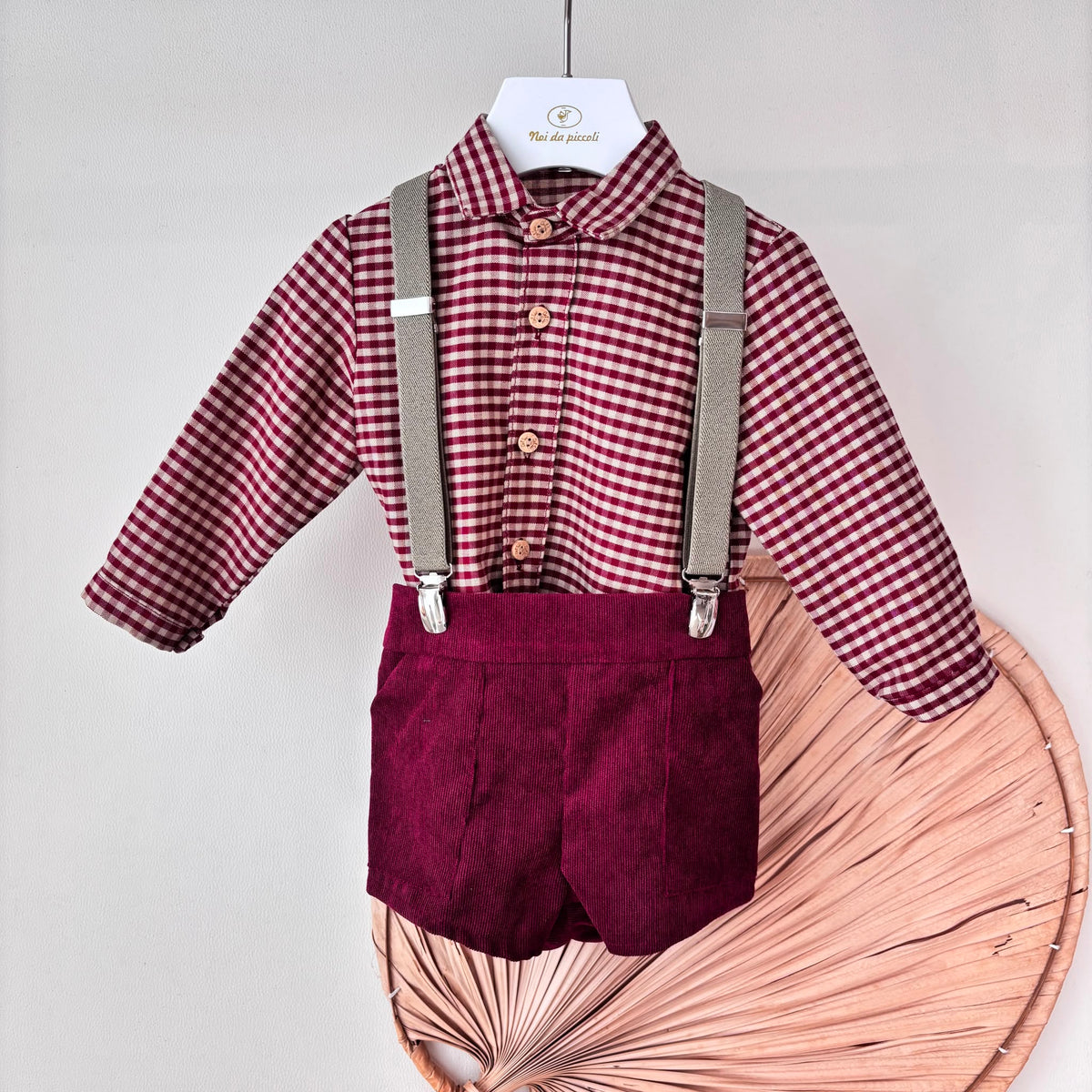 COMPLETO IN COTONE CALDO BORDEAUX