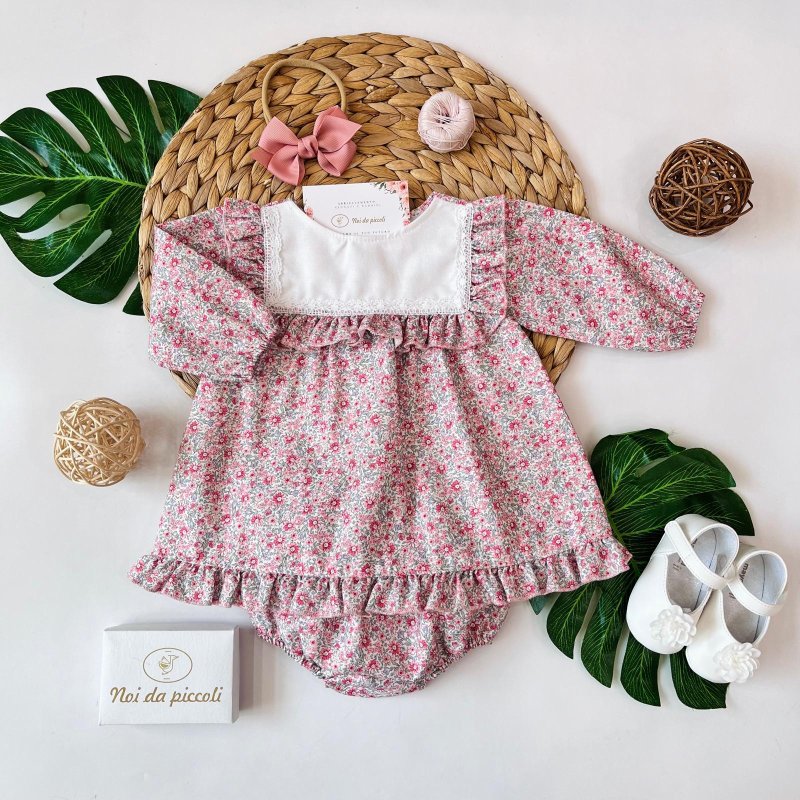 Dress with warm cotton bloomers pink Daisy
