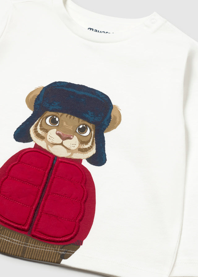 MAGLIA CON TIGRE IN COTONE CALDO