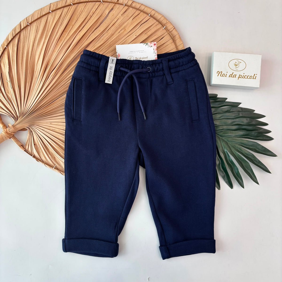 PANTALONE IN COTONE CALDO NAVY