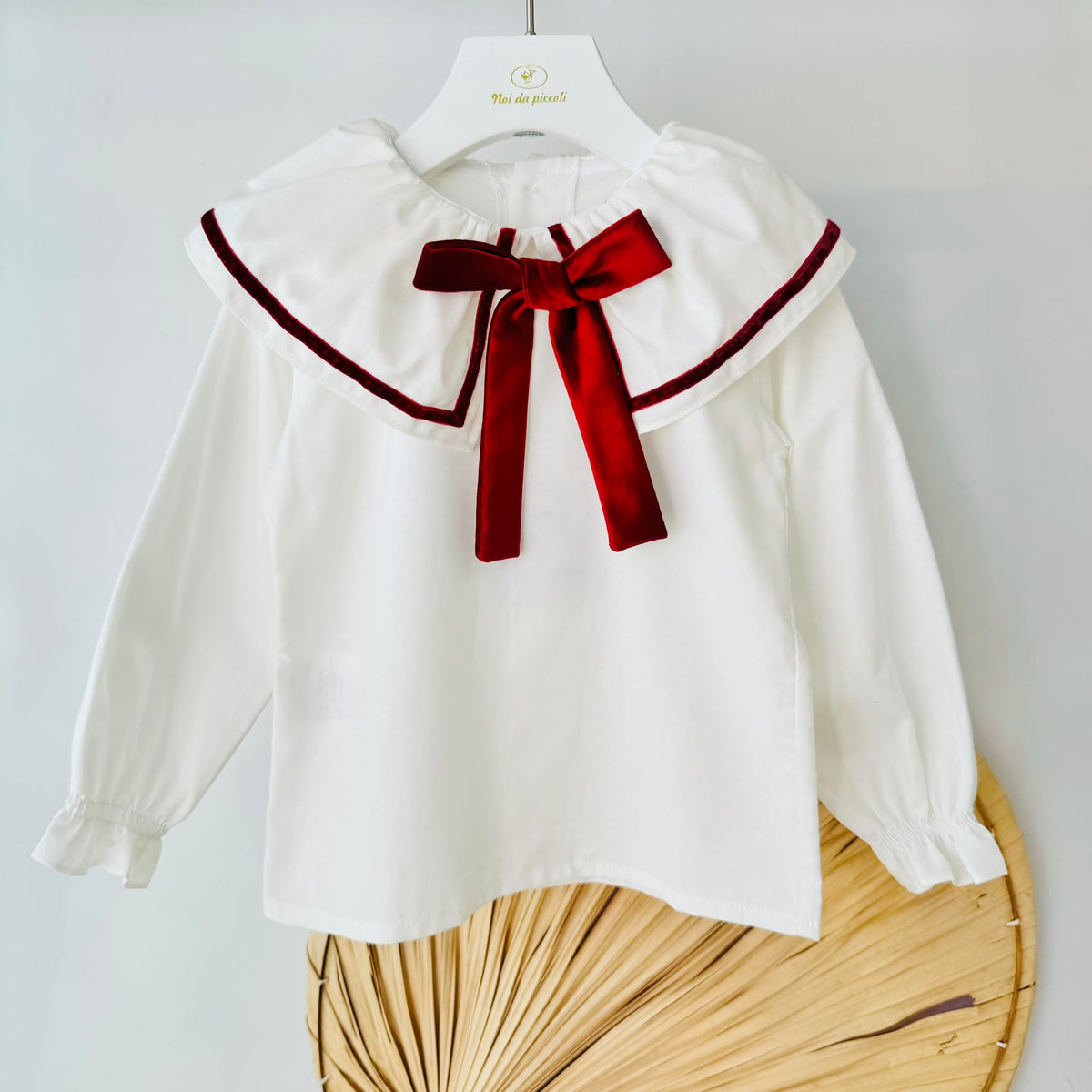 Blusa Con dettagli in velluto BORDEAUX