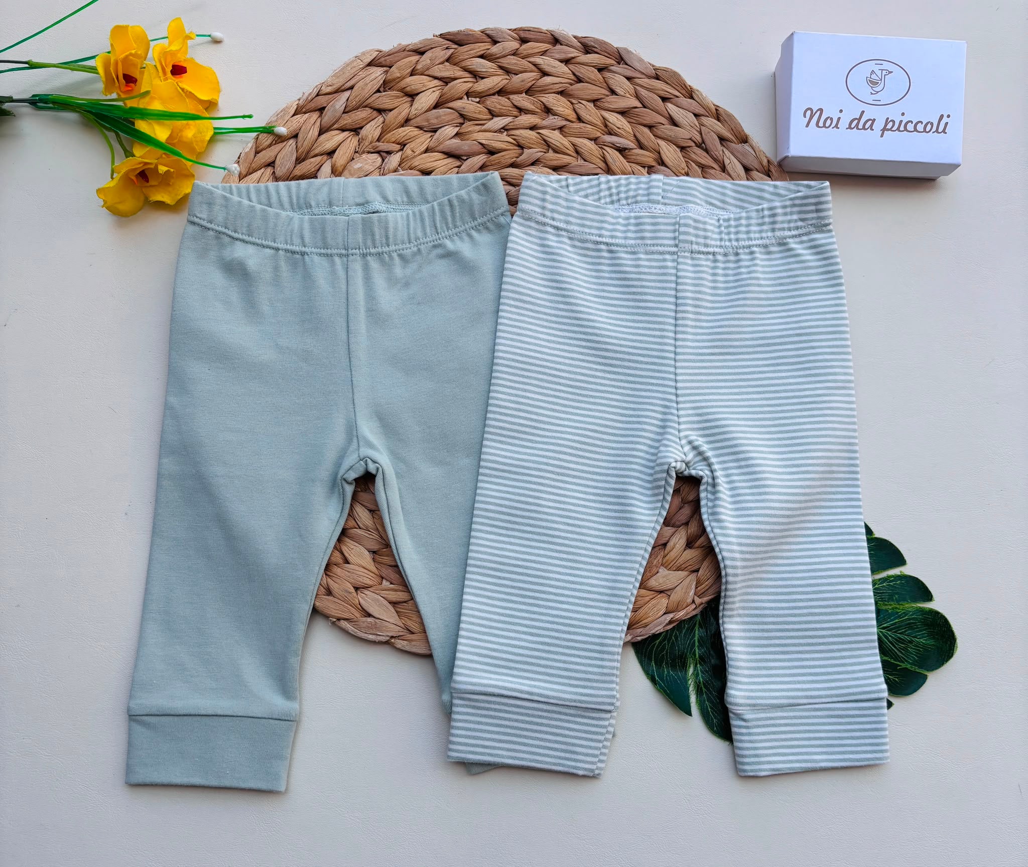PANTALONE COTONE CALDO VERDE SALVIA