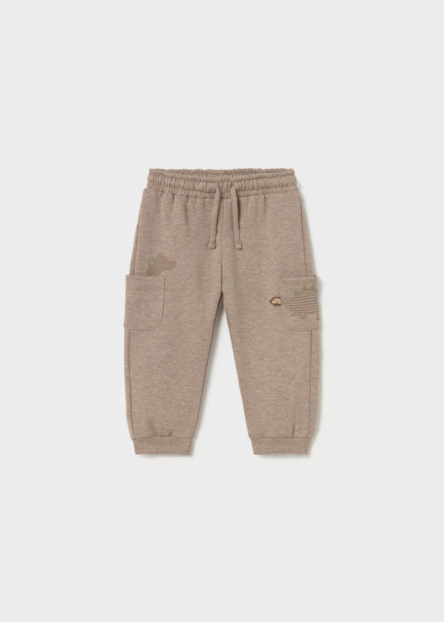 PANTALONE IN COTONE CALDO NOCCIOLA