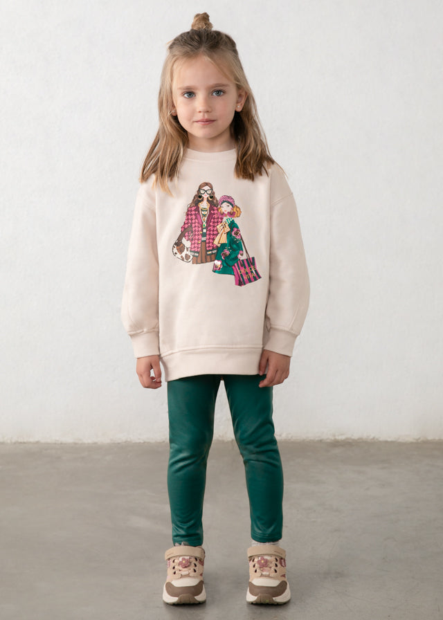 COMPLETO "BONJOUR" VERDE IN COTONE CALDO