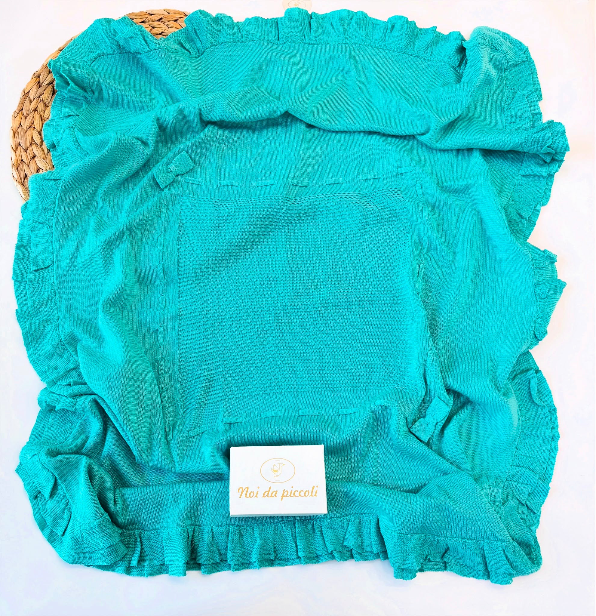 COPERTA 100 % COTONE VERDE TIFFANY