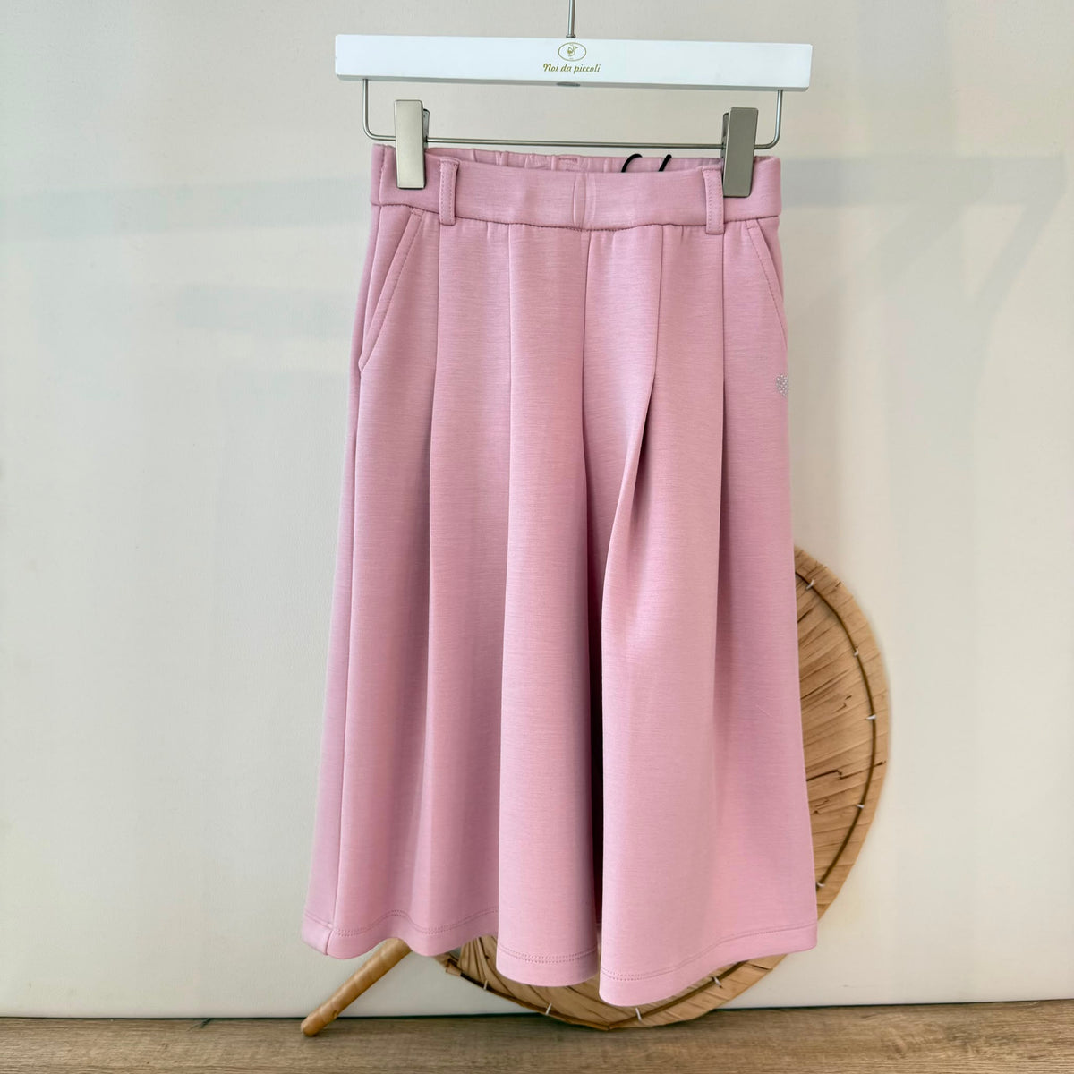 Pantalone in Cotone Caldo Rosa Minibanda