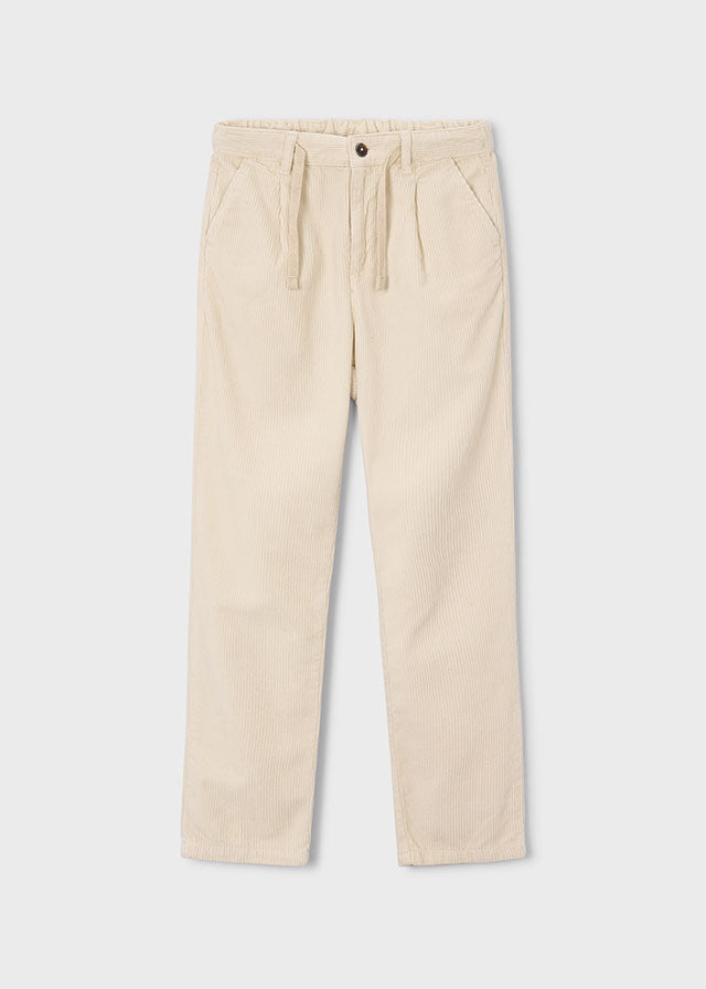 PANTALONE IN VELLUTO CREMA