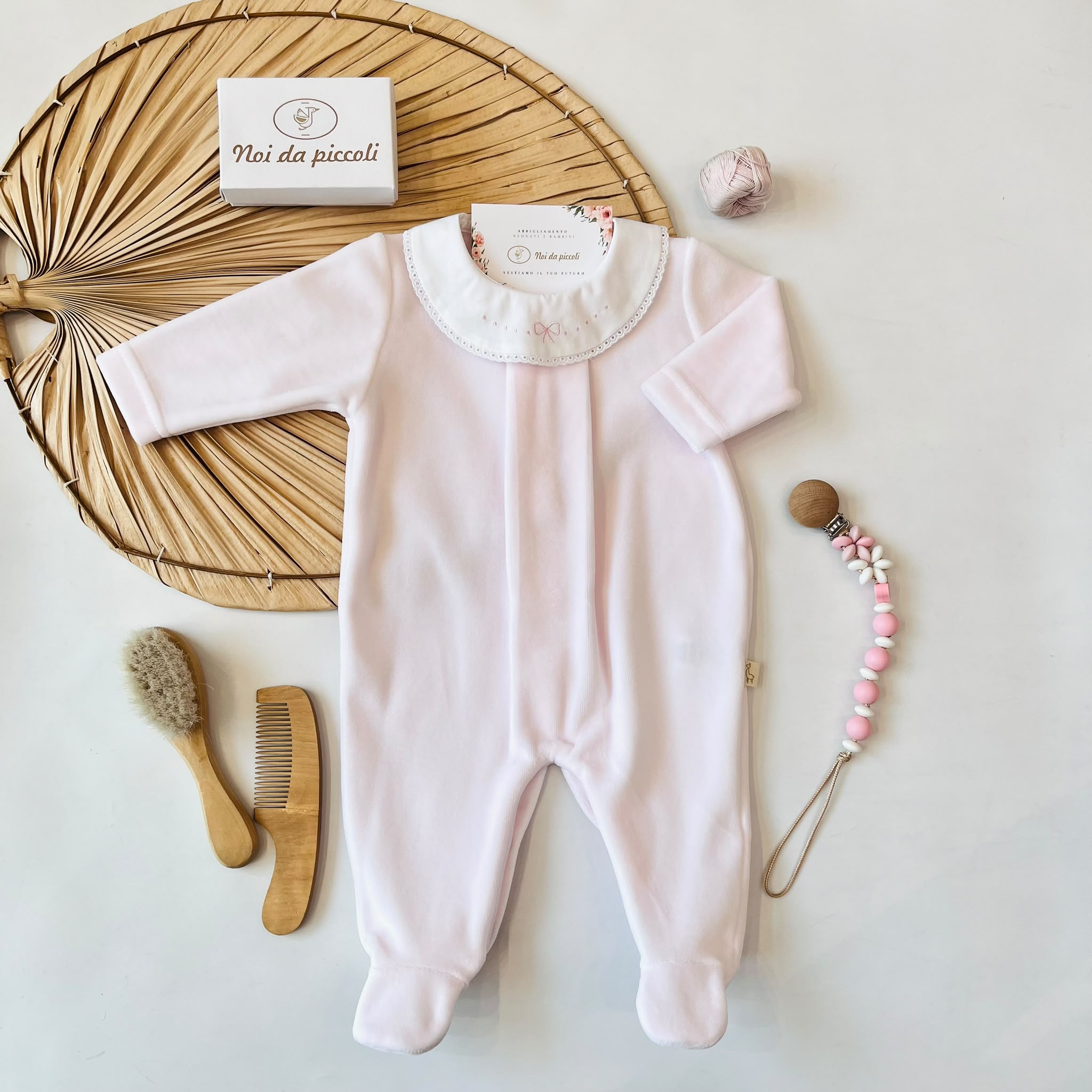 TUTINA CINIGLIA COLLO CON FIOCCHETTO ROSA