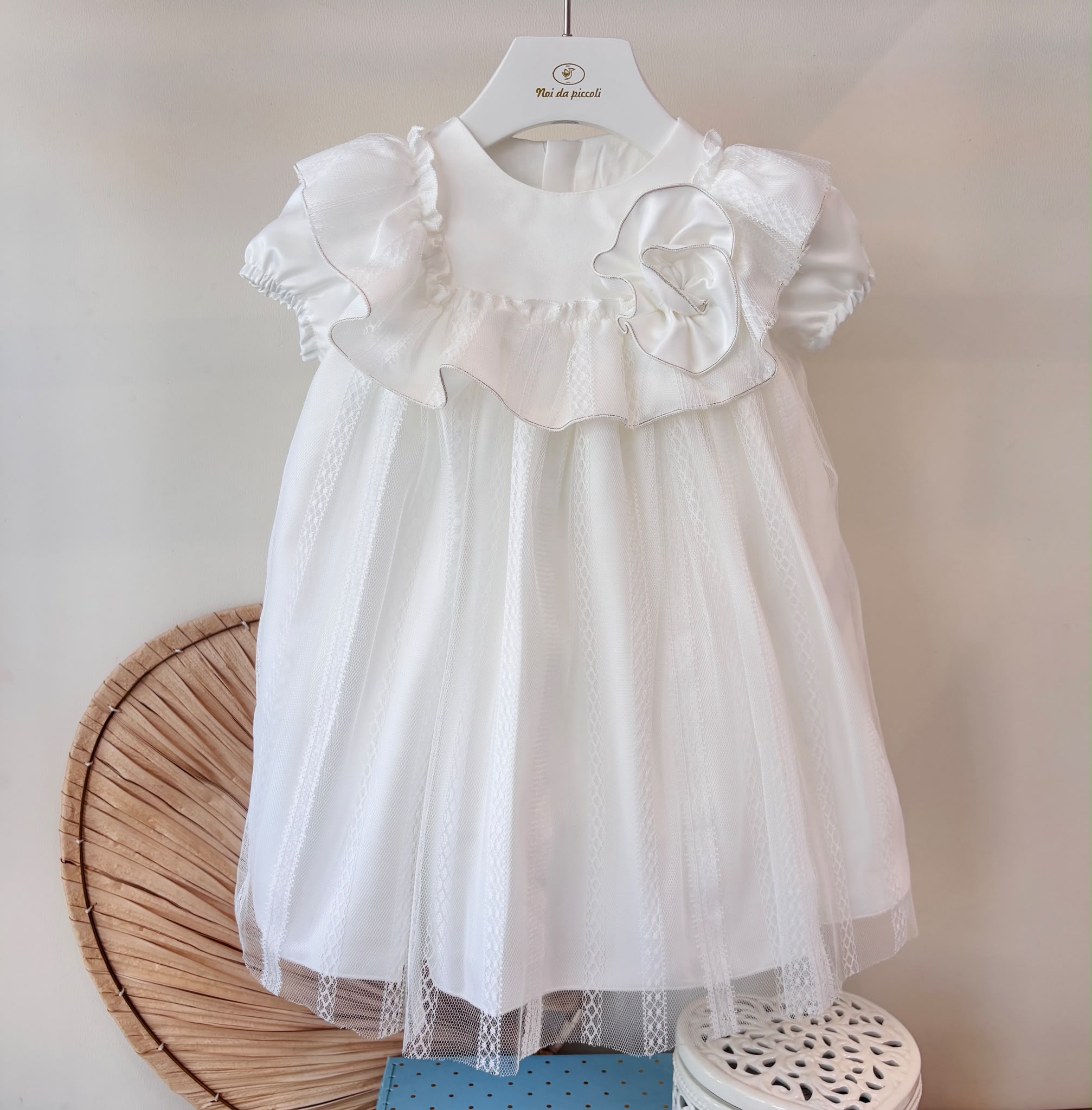 ABITINO CERIMONIALE TULLE PANNA