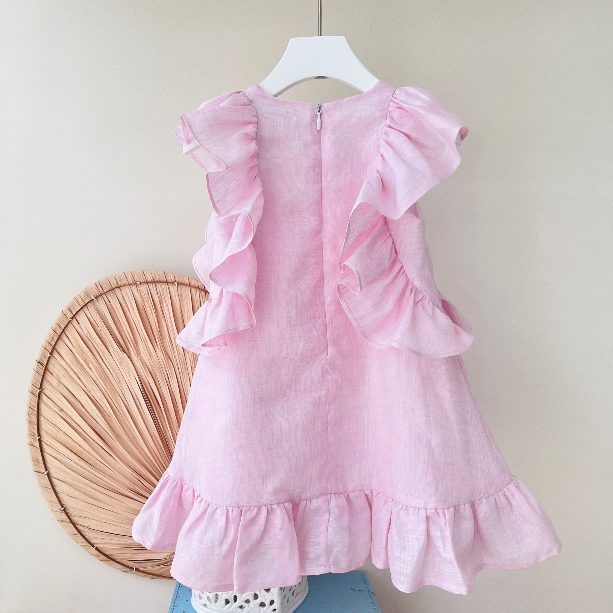 ABITINO 100% PURO LINO ROSA - Noi da piccoli