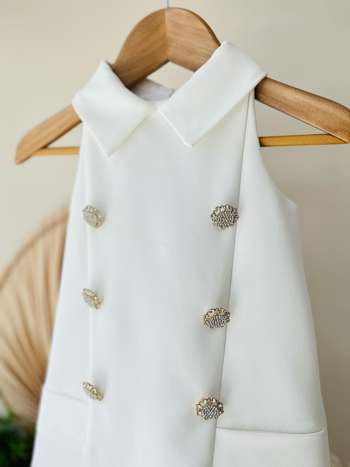 ABITINO BIANCO CON BRILLANTINI - Noi da piccoli