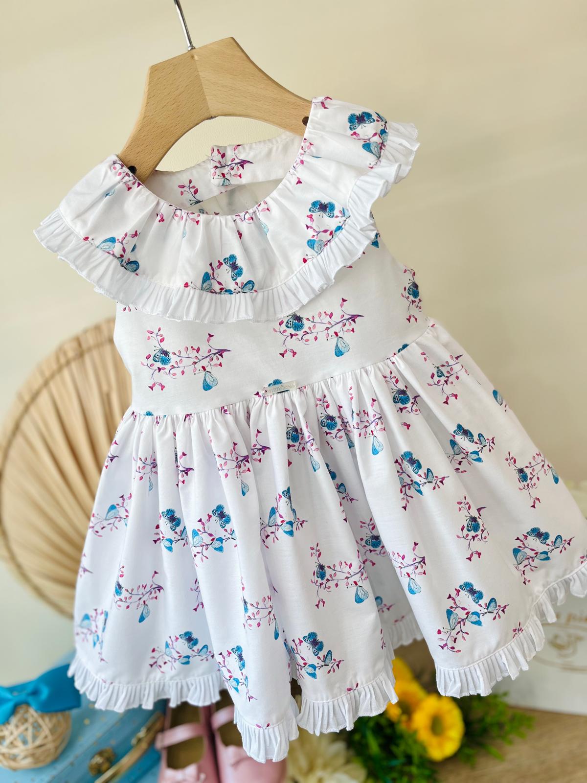 ABITINO BIANCO CON RAMOSCELLI E FARFALLINE - Noi da piccoli