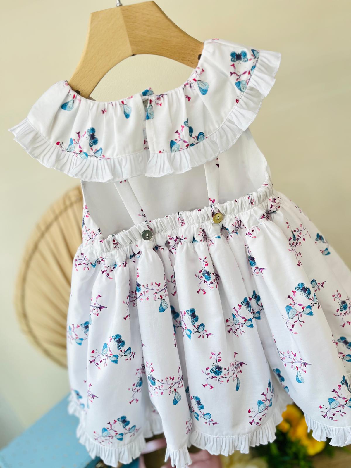 ABITINO BIANCO CON RAMOSCELLI E FARFALLINE - Noi da piccoli