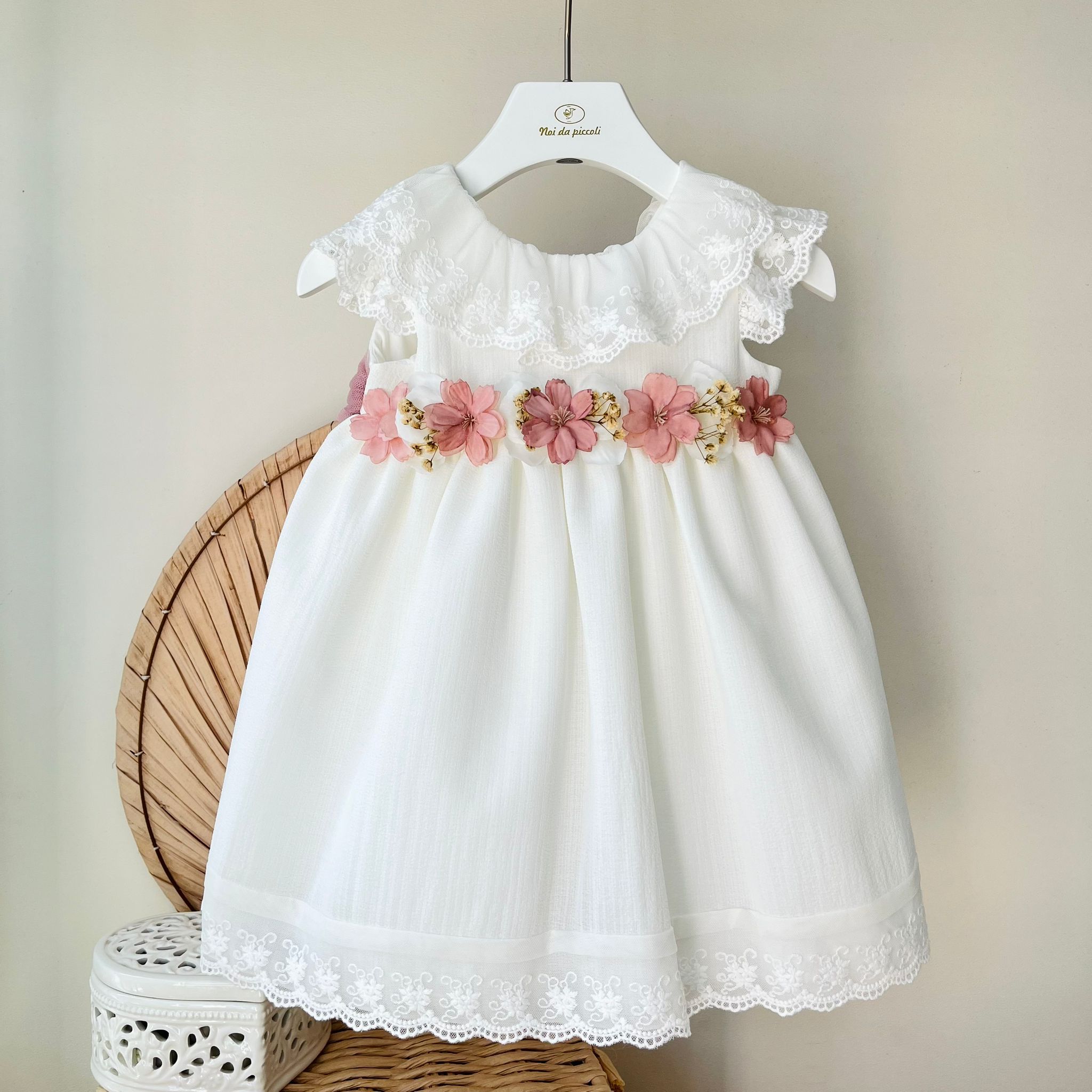 ABITINO CERIMONALE BIANCO BOHO - CHIC - Noi da piccoli