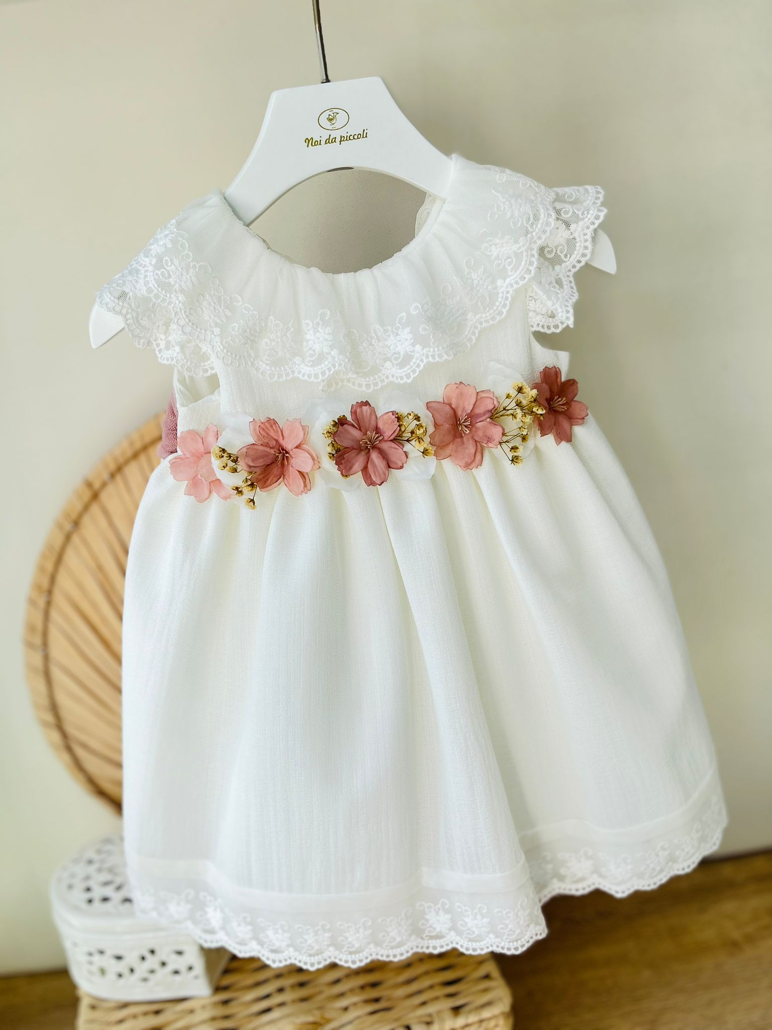 ABITINO CERIMONALE BIANCO BOHO - CHIC - Noi da piccoli