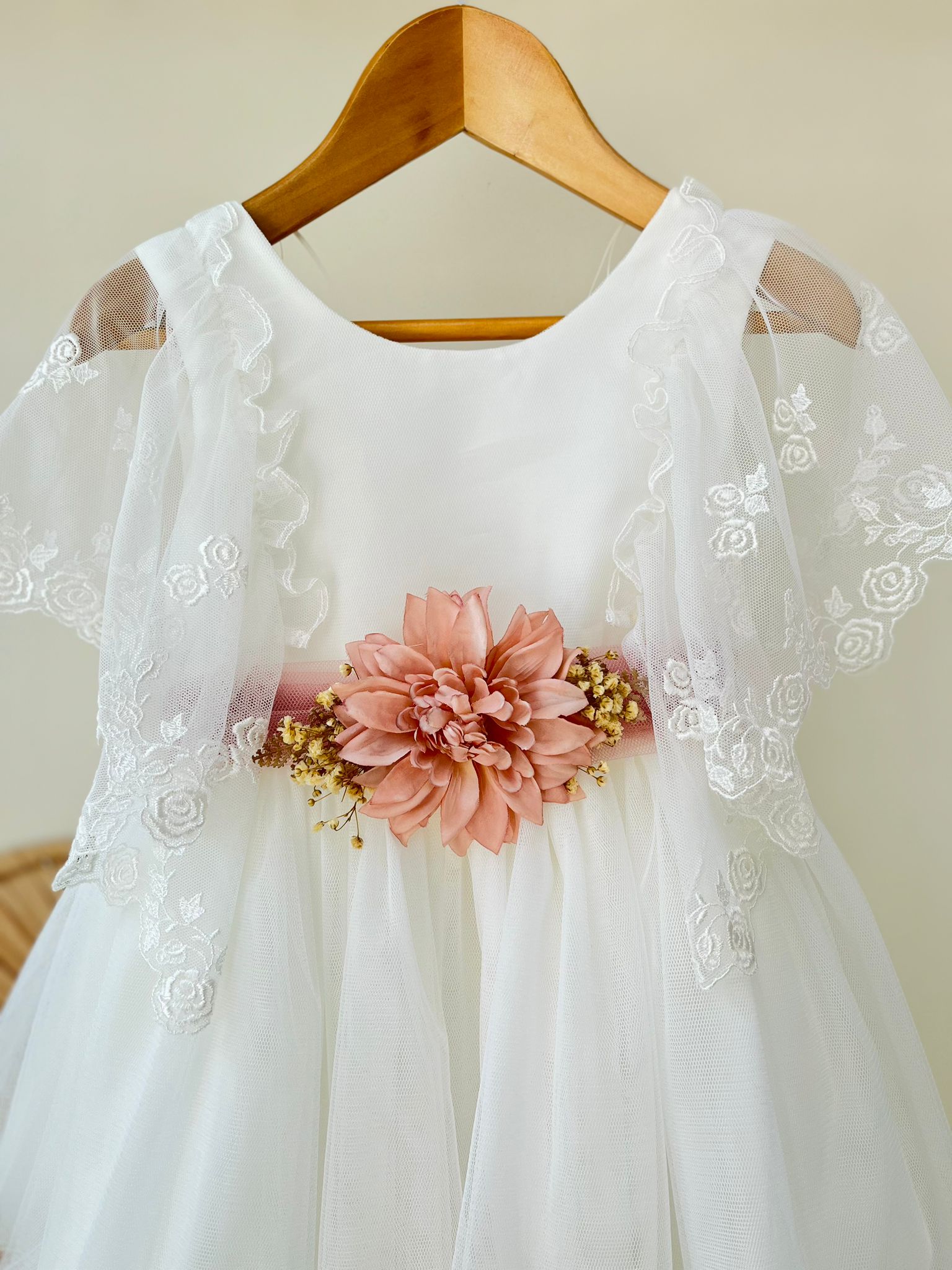 ABITINO CERIMONALE BIANCO CON FIORI - Noi da piccoli