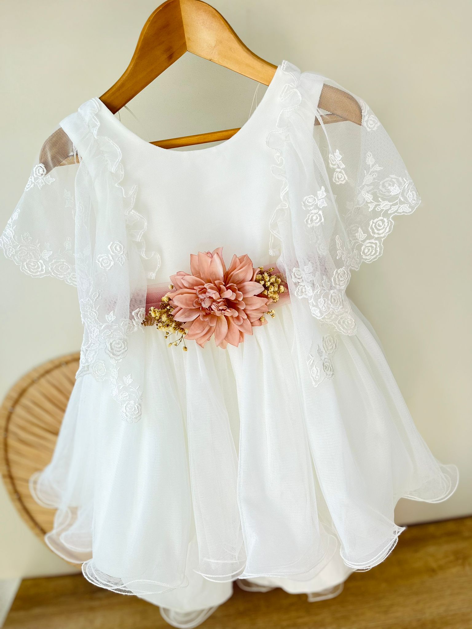 ABITINO CERIMONALE BIANCO CON FIORI - Noi da piccoli