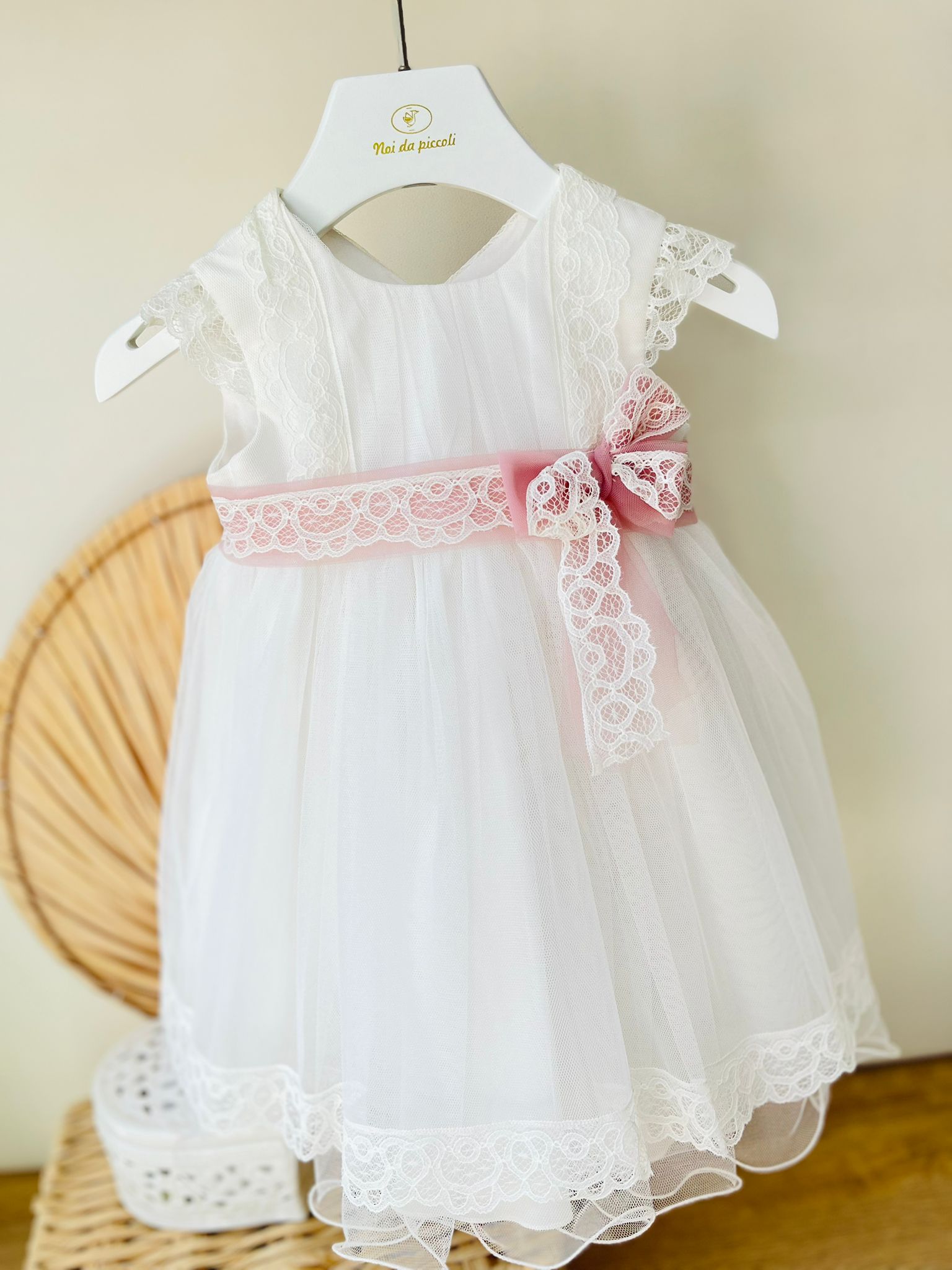 ABITINO CERIMONALE BIANCO E ROSA - Noi da piccoli