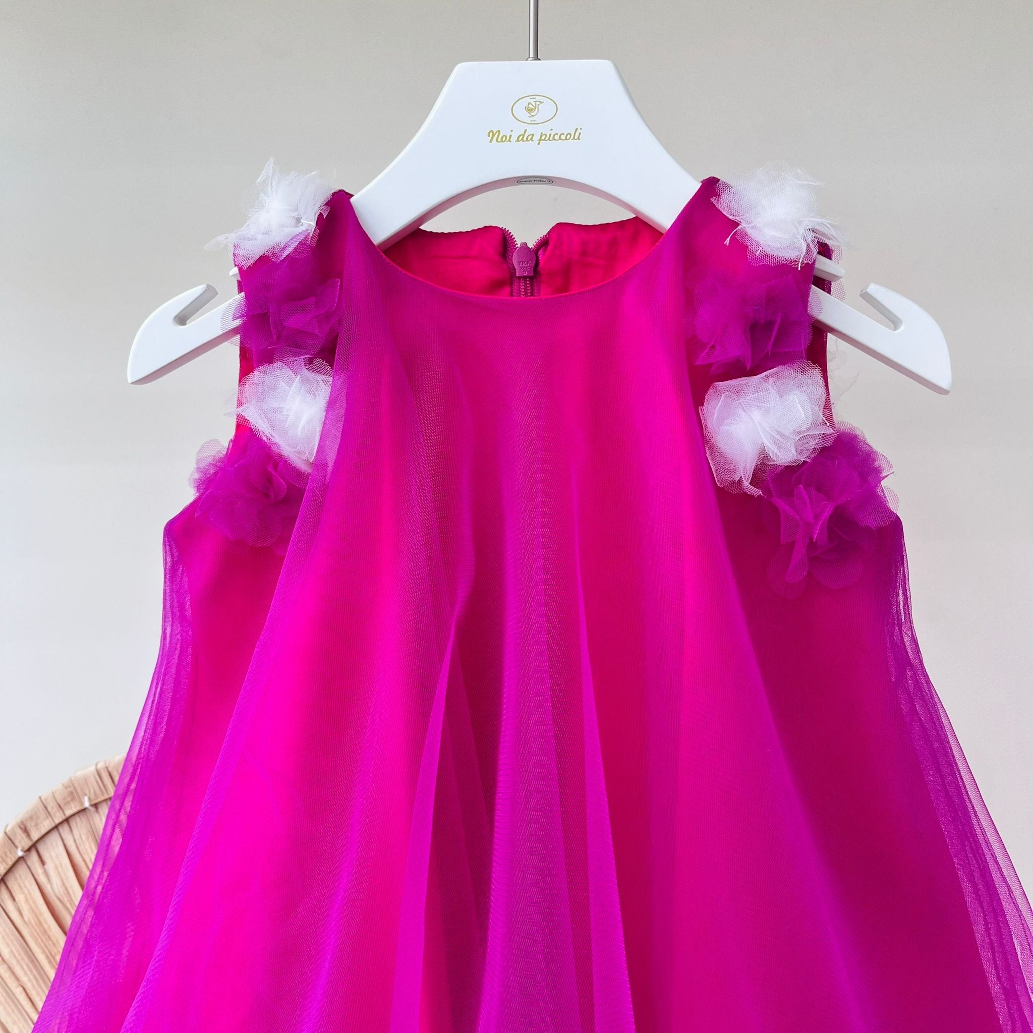 ABITINO CERIMONALE IN TULLE VIOLA - Noi da piccoli