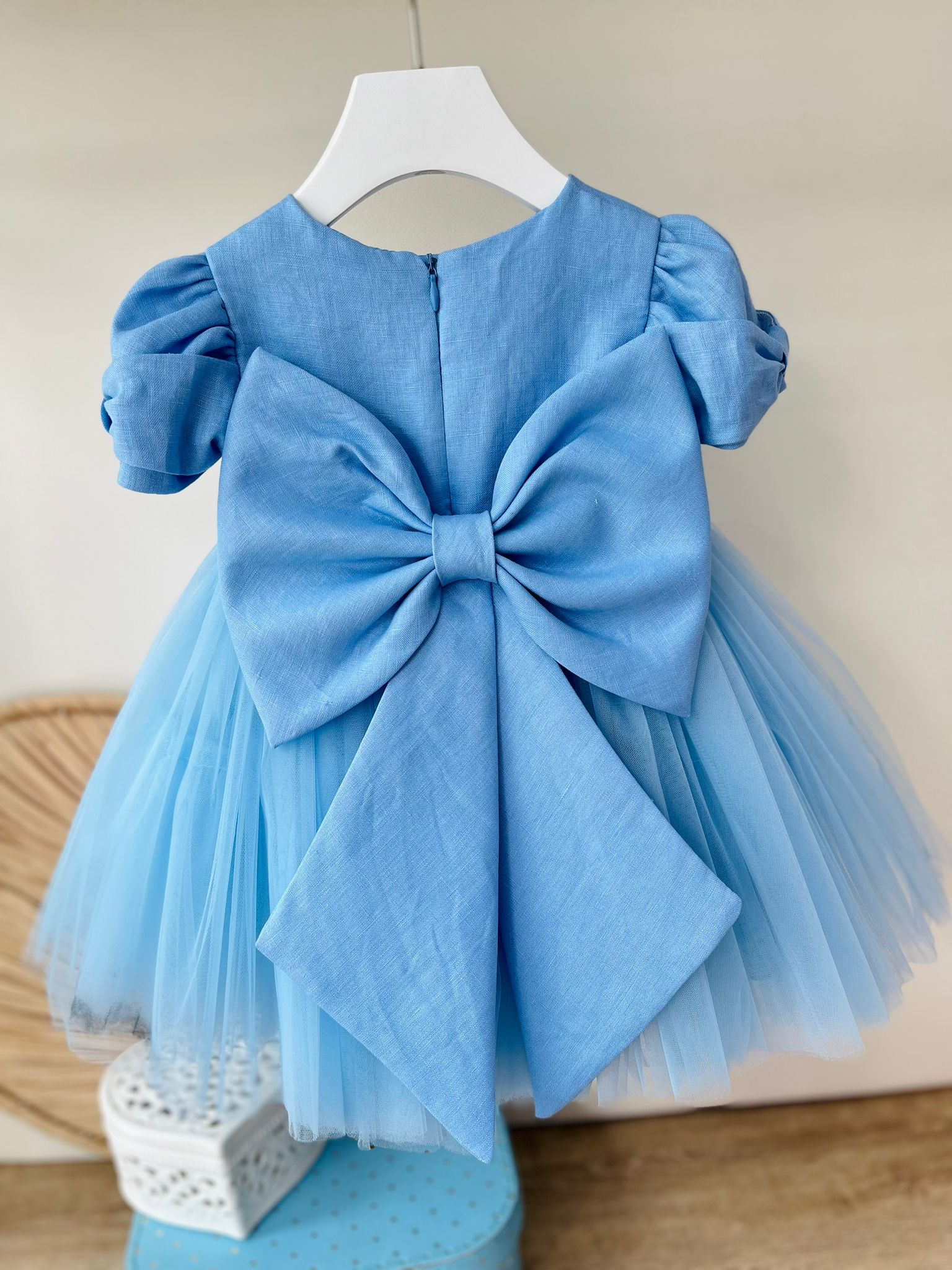 ABITINO CERIMONALE SATIN CIELO - Noi da piccoli