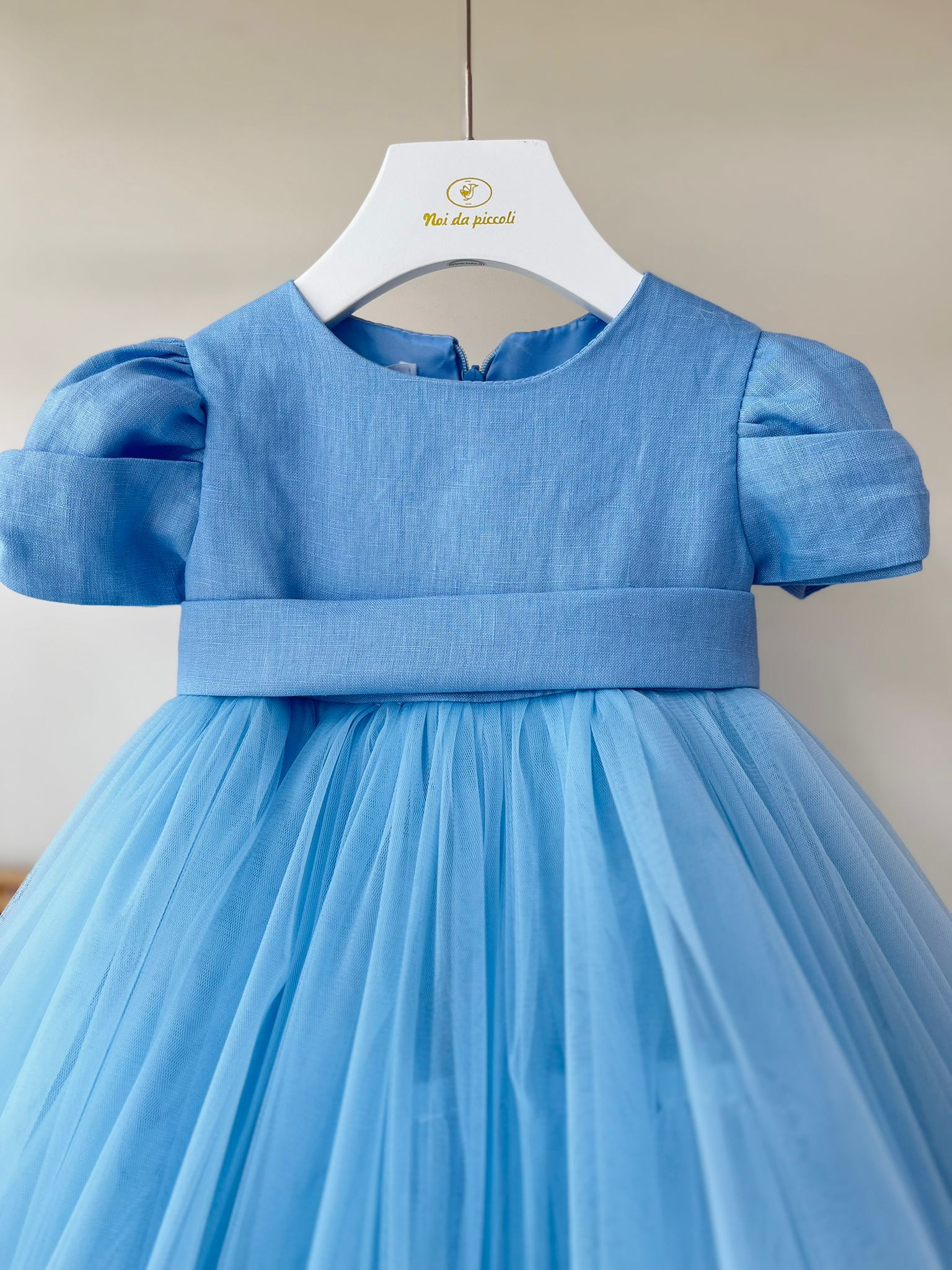 ABITINO CERIMONALE SATIN CIELO - Noi da piccoli