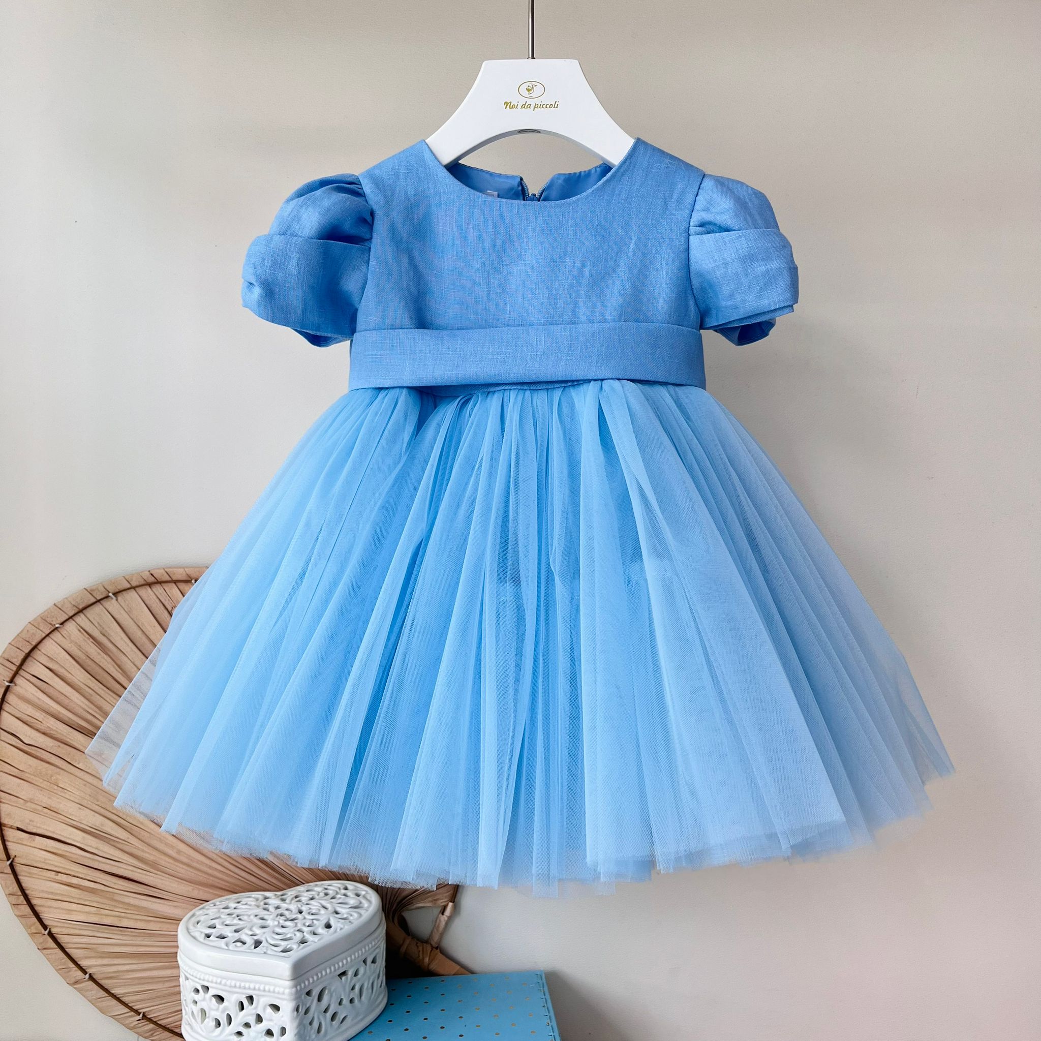 ABITINO CERIMONALE SATIN CIELO - Noi da piccoli