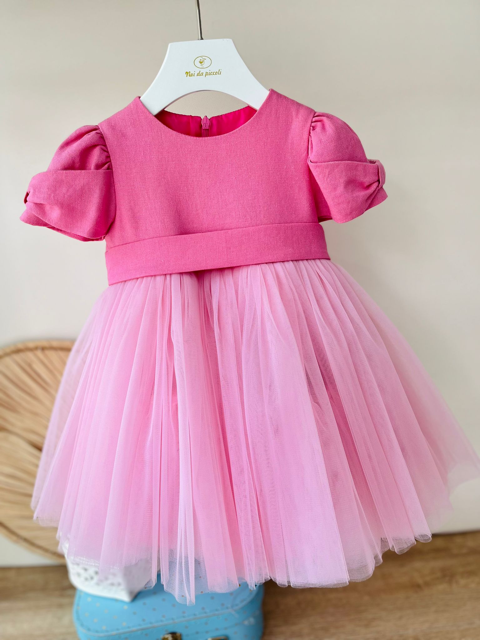 ABITINO CERIMONALE SATIN ROSA - Noi da piccoli