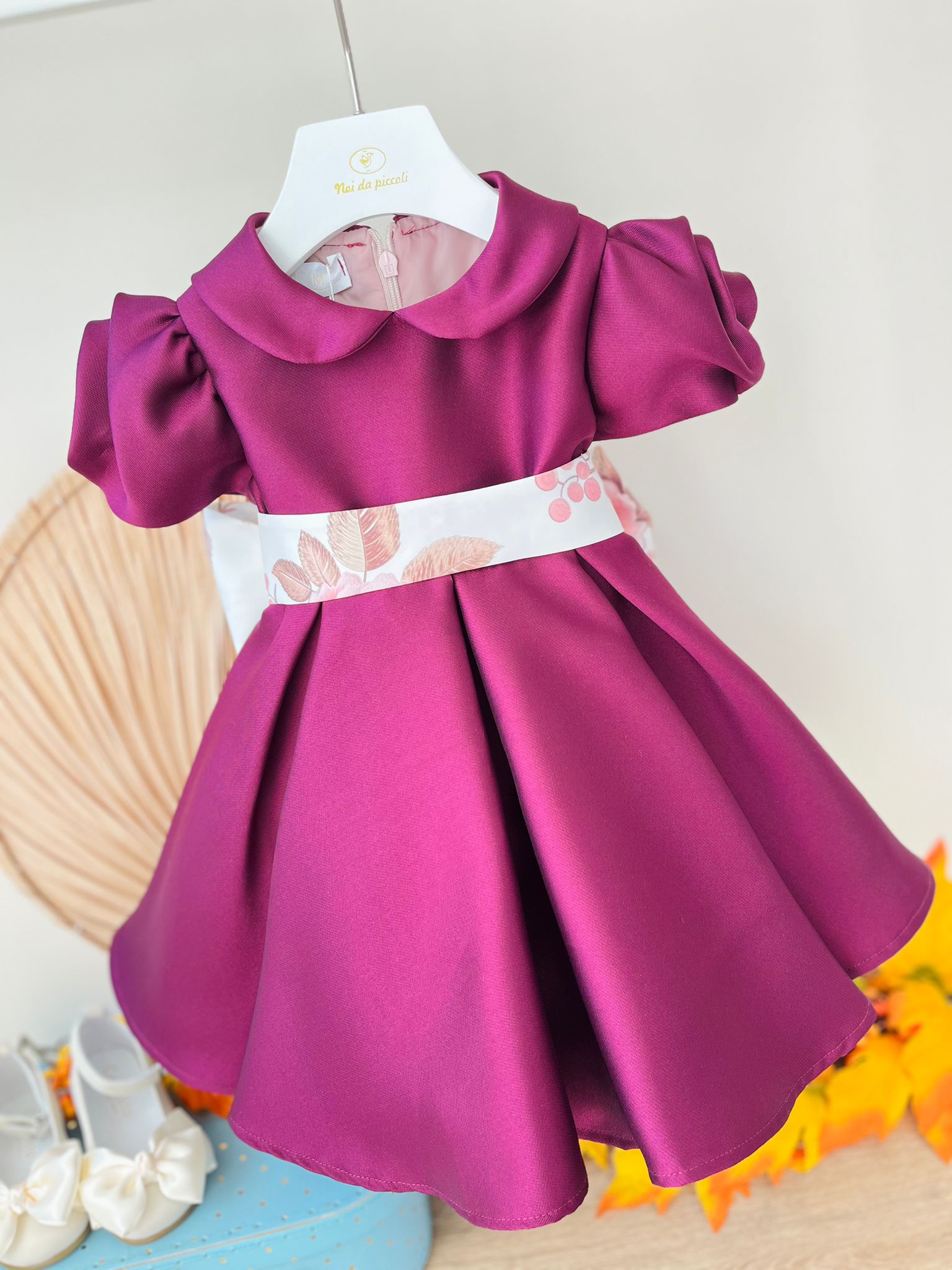 ABITINO CERIMONIALE A MANICA CORTA PRUGNA - Noi da piccoli