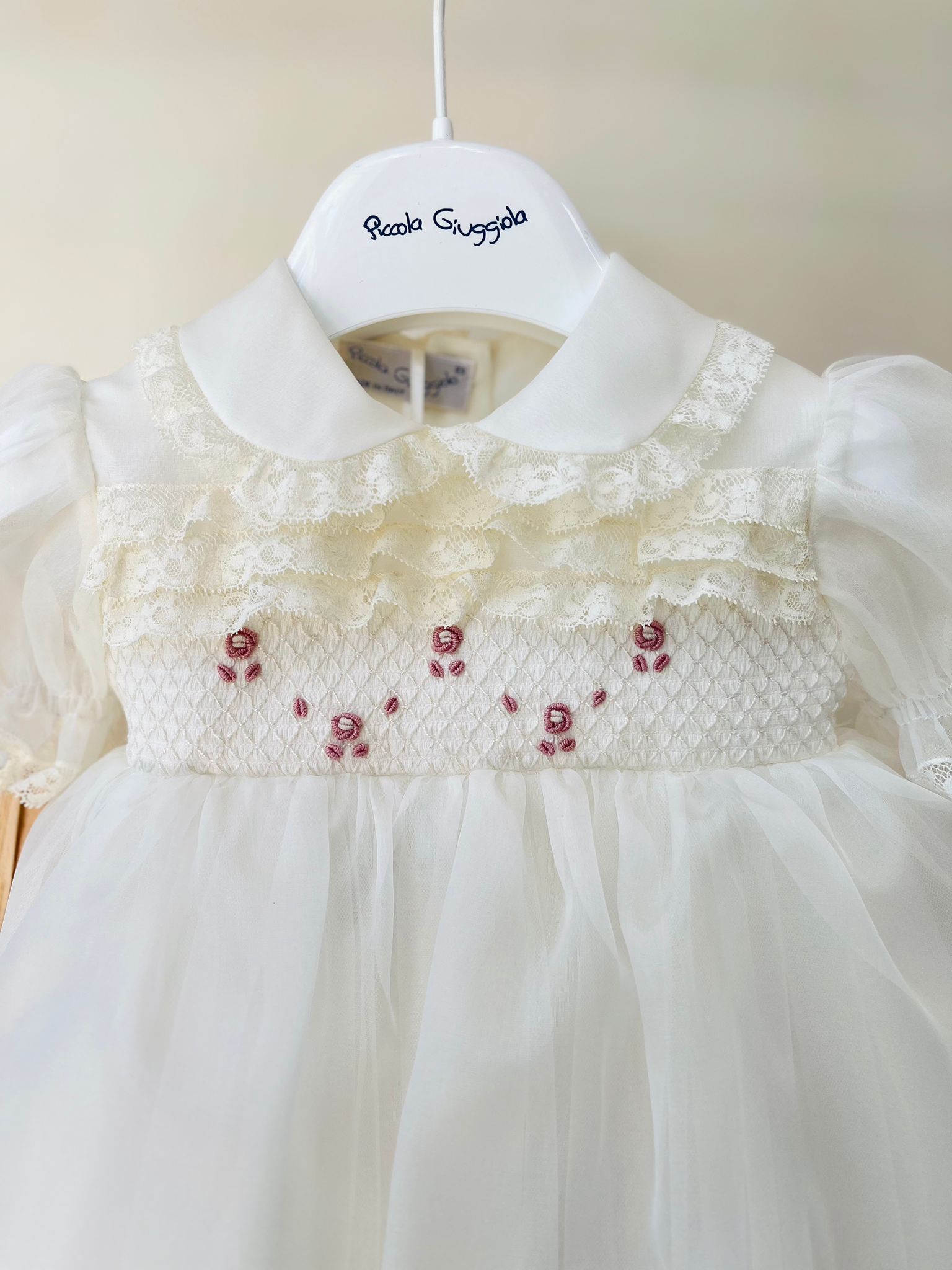 ABITINO CERIMONIALE ADELAIDE ORGANDIS DI SETA Avorio - Noi da piccoli