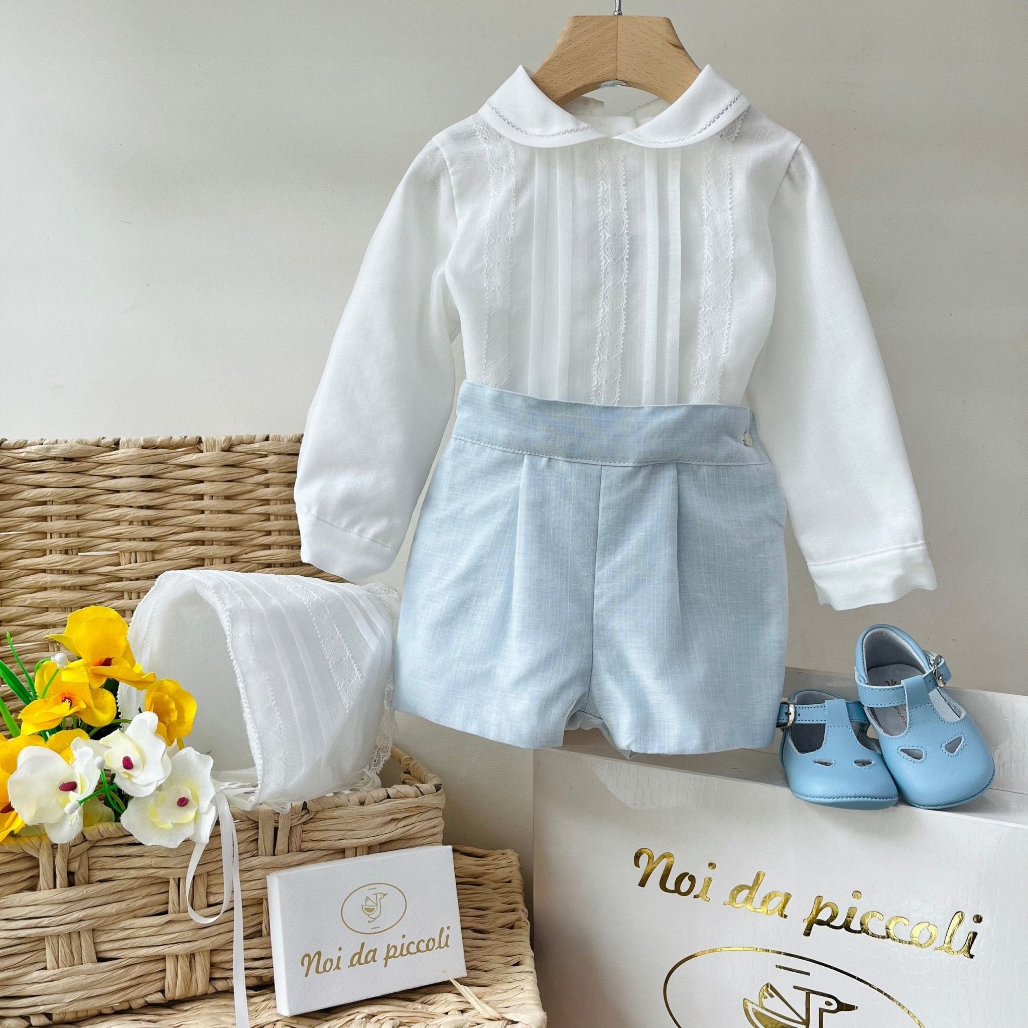 ABITINO CERIMONIALE BIANCO E CIELO MASON CIELO - Noi da piccoli