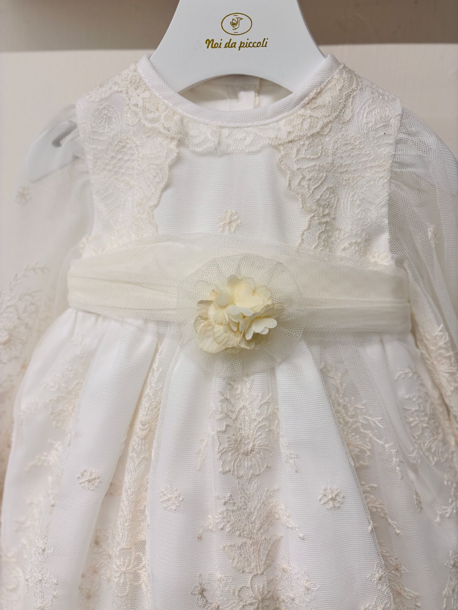 ABITINO CERIMONIALE CON CULOTTE PIZZO Avorio - Noi da piccoli