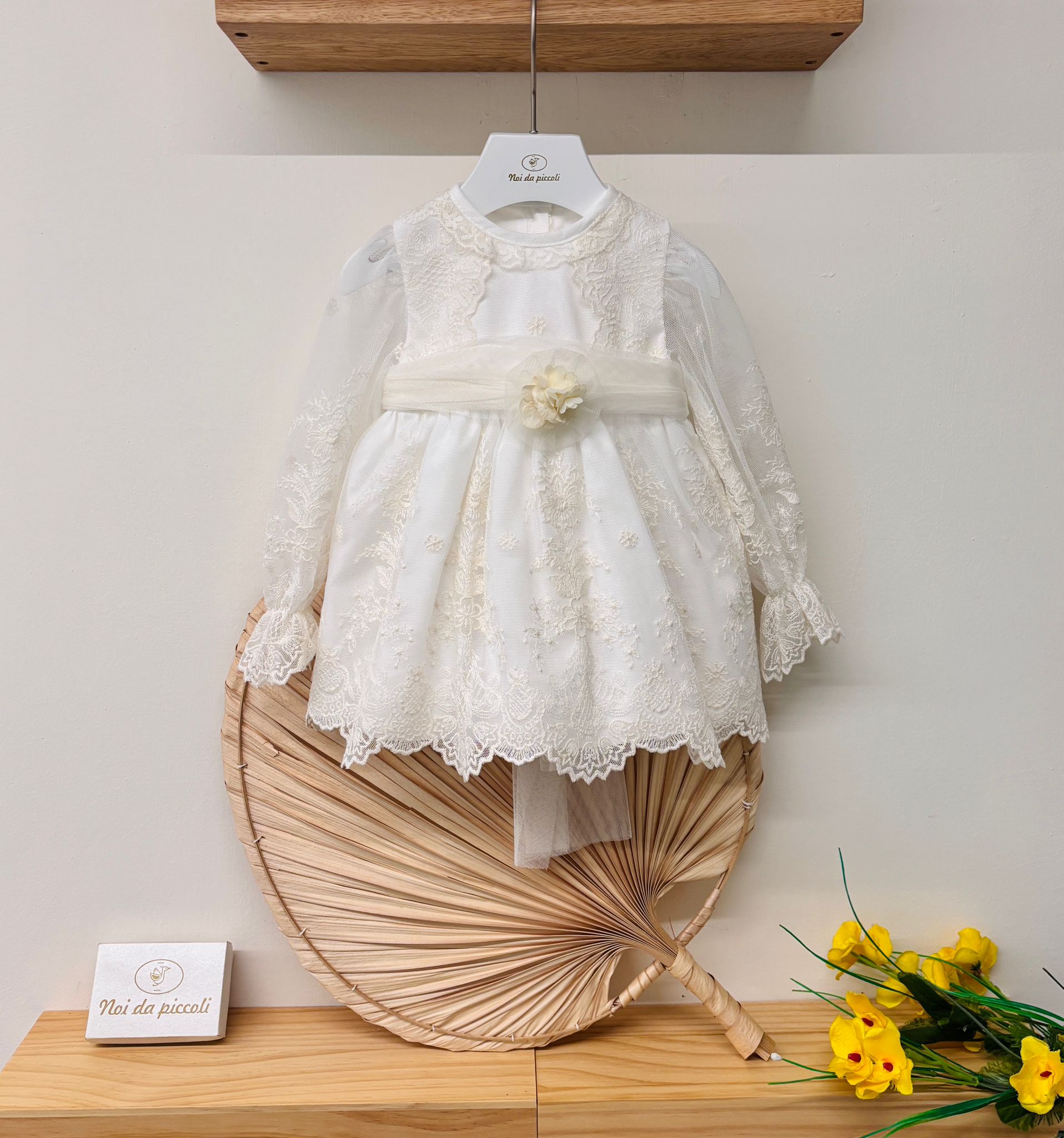 ABITINO CERIMONIALE CON CULOTTE PIZZO Avorio - Noi da piccoli