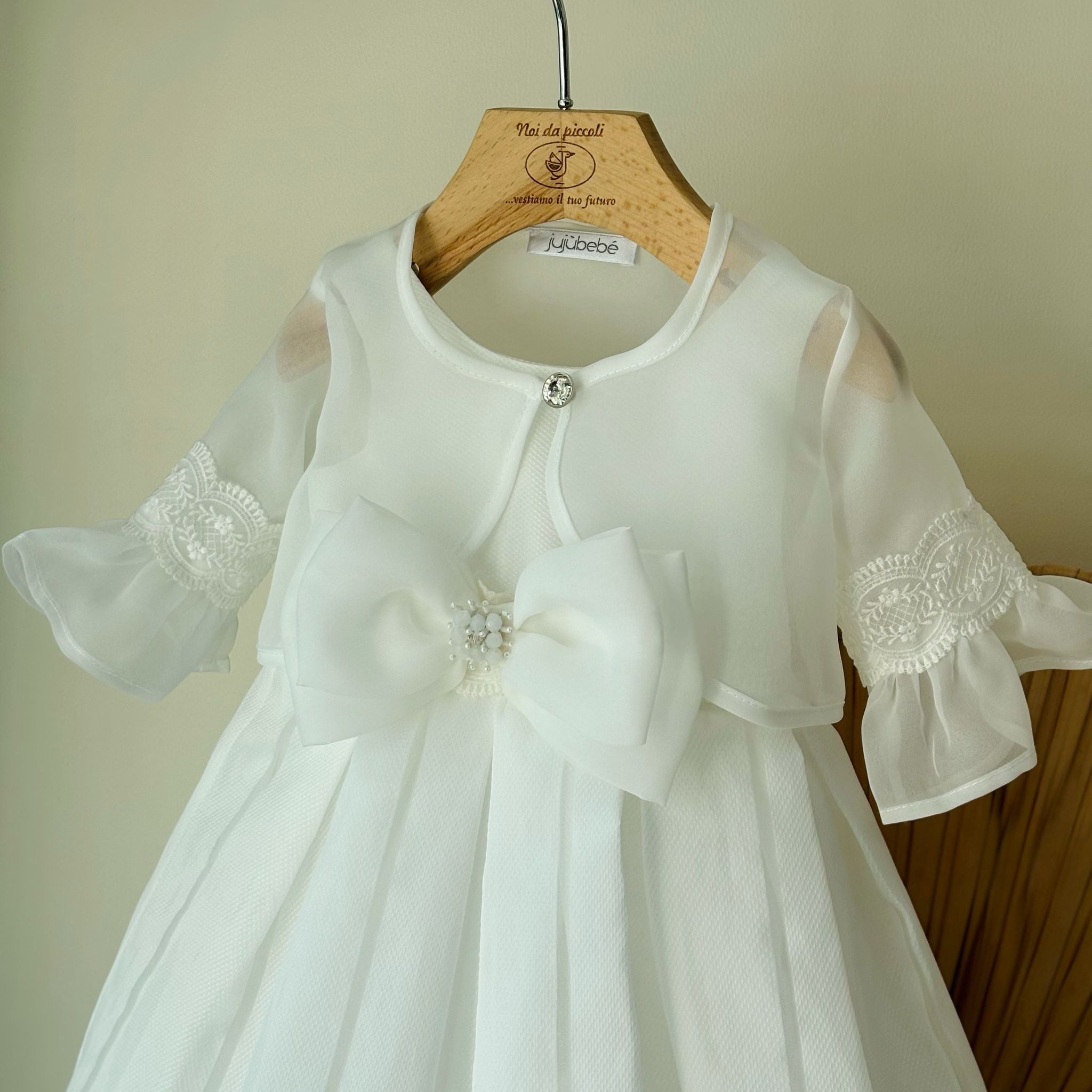 ABITINO CERIMONIALE CON SPOLVERINO BIANCO DELICATO - Noi da piccoli