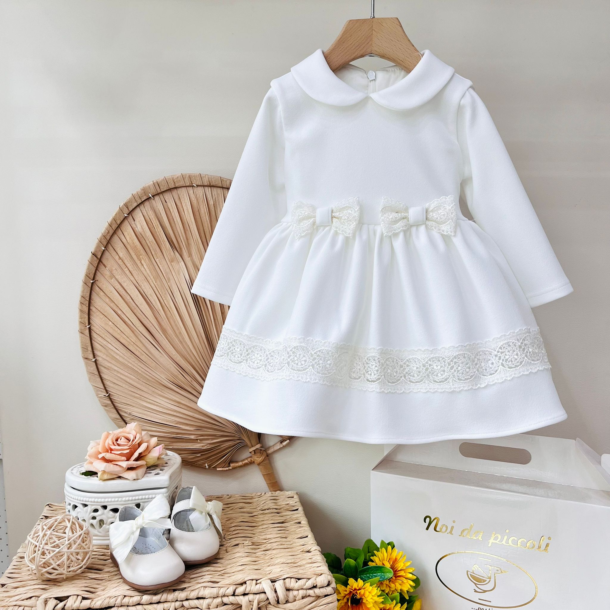 ABITINO CERIMONIALE COTONE CALDO ECRU - Noi da piccoli