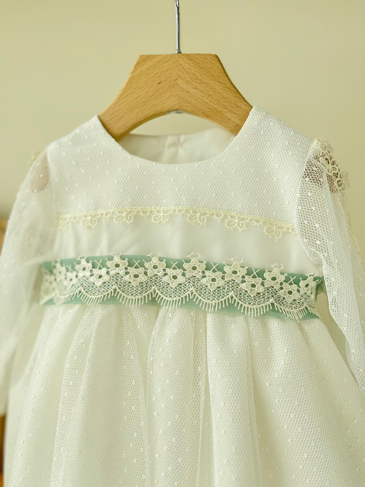 ABITINO CERIMONIALE EDA AVORIO VERDE - Noi da piccoli