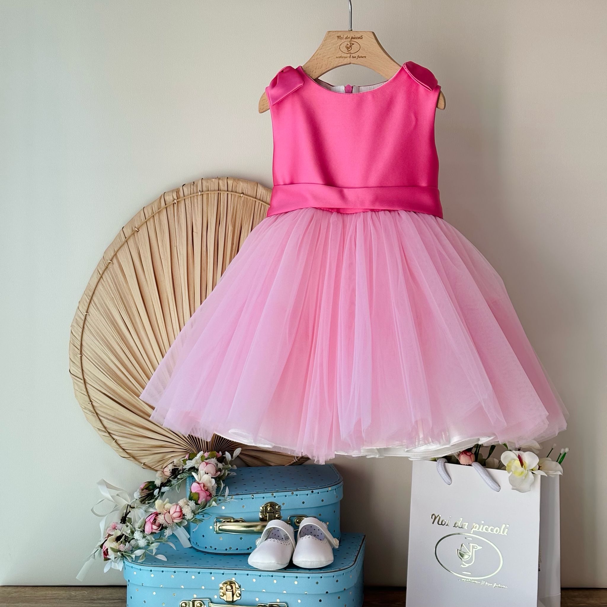 ABITINO CERIMONIALE FUXIA E TULLE - Noi da piccoli