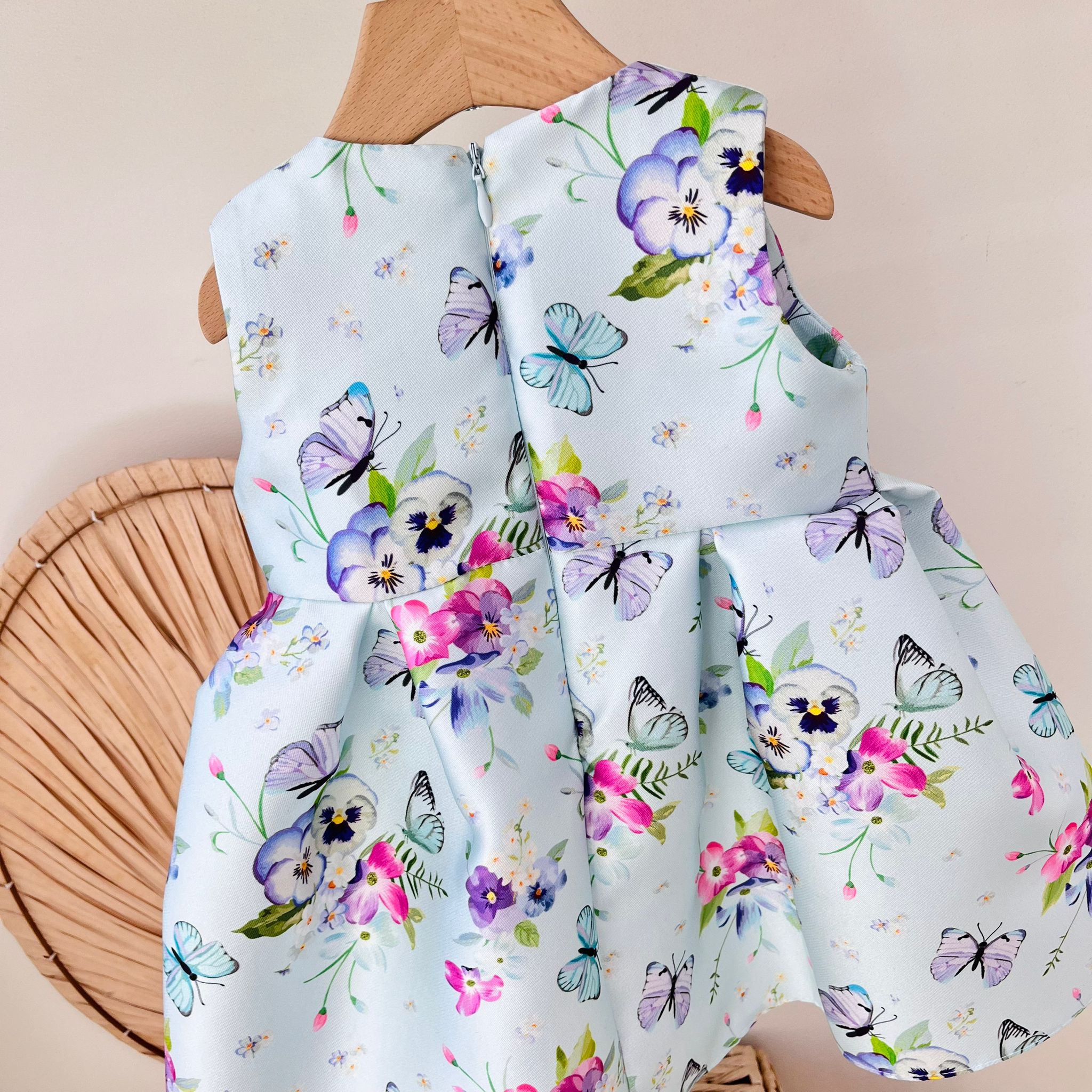 ABITINO CERIMONIALE IIN MICADO FLOREALE CON FIOCCO TIFFANY - Noi da piccoli