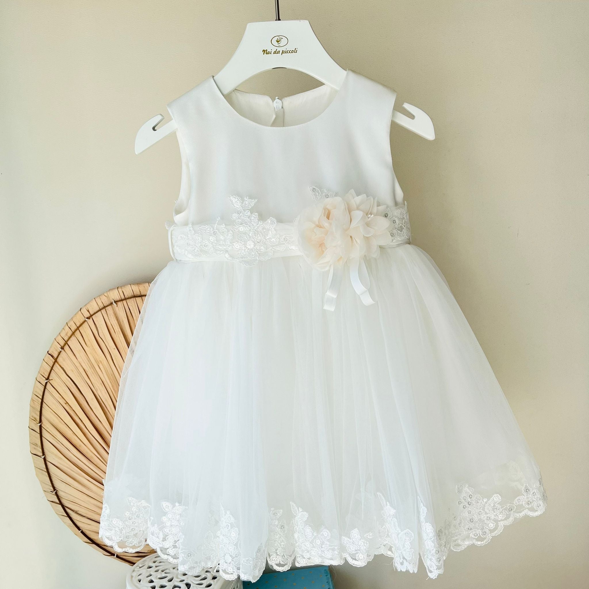 ABITINO CERIMONIALE IN TULLE BIANCO - Noi da piccoli