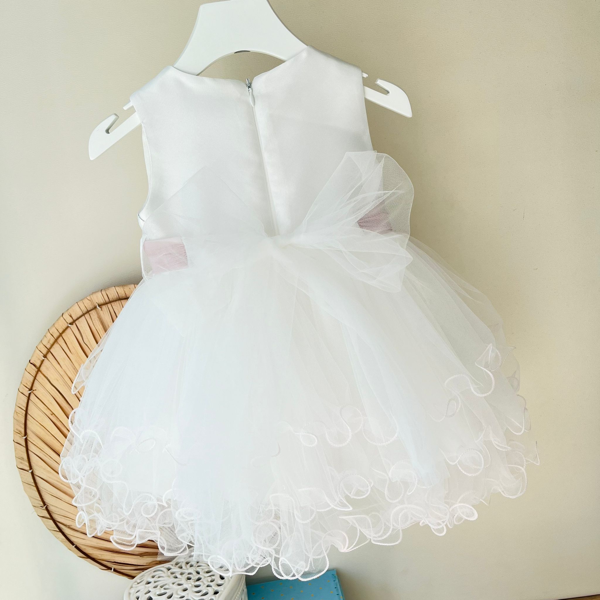 ABITINO CERIMONIALE IN TULLE BIANCO ELISA - Noi da piccoli