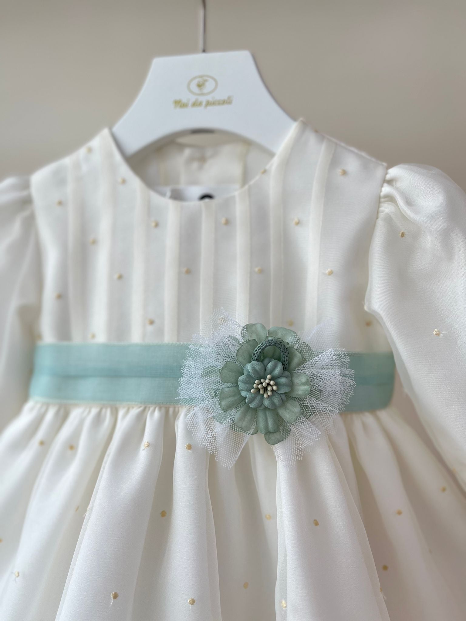 ABITINO CERIMONIALE MIRTA AVORIO VERDE - Noi da piccoli