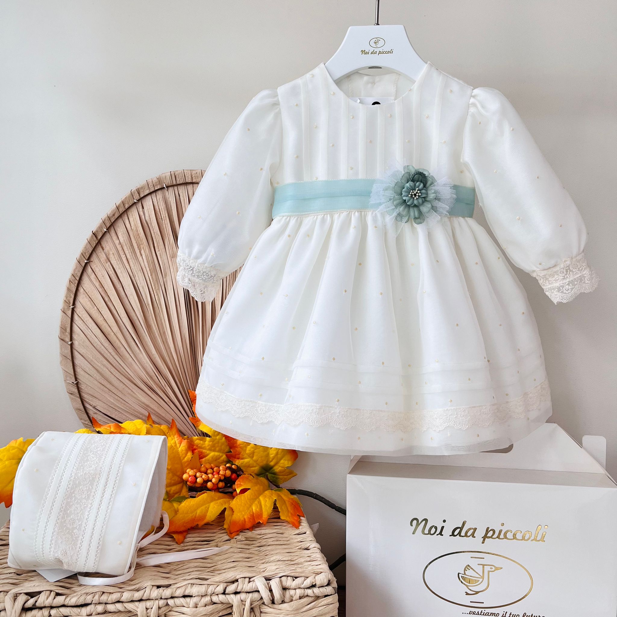 ABITINO CERIMONIALE MIRTA AVORIO VERDE - Noi da piccoli