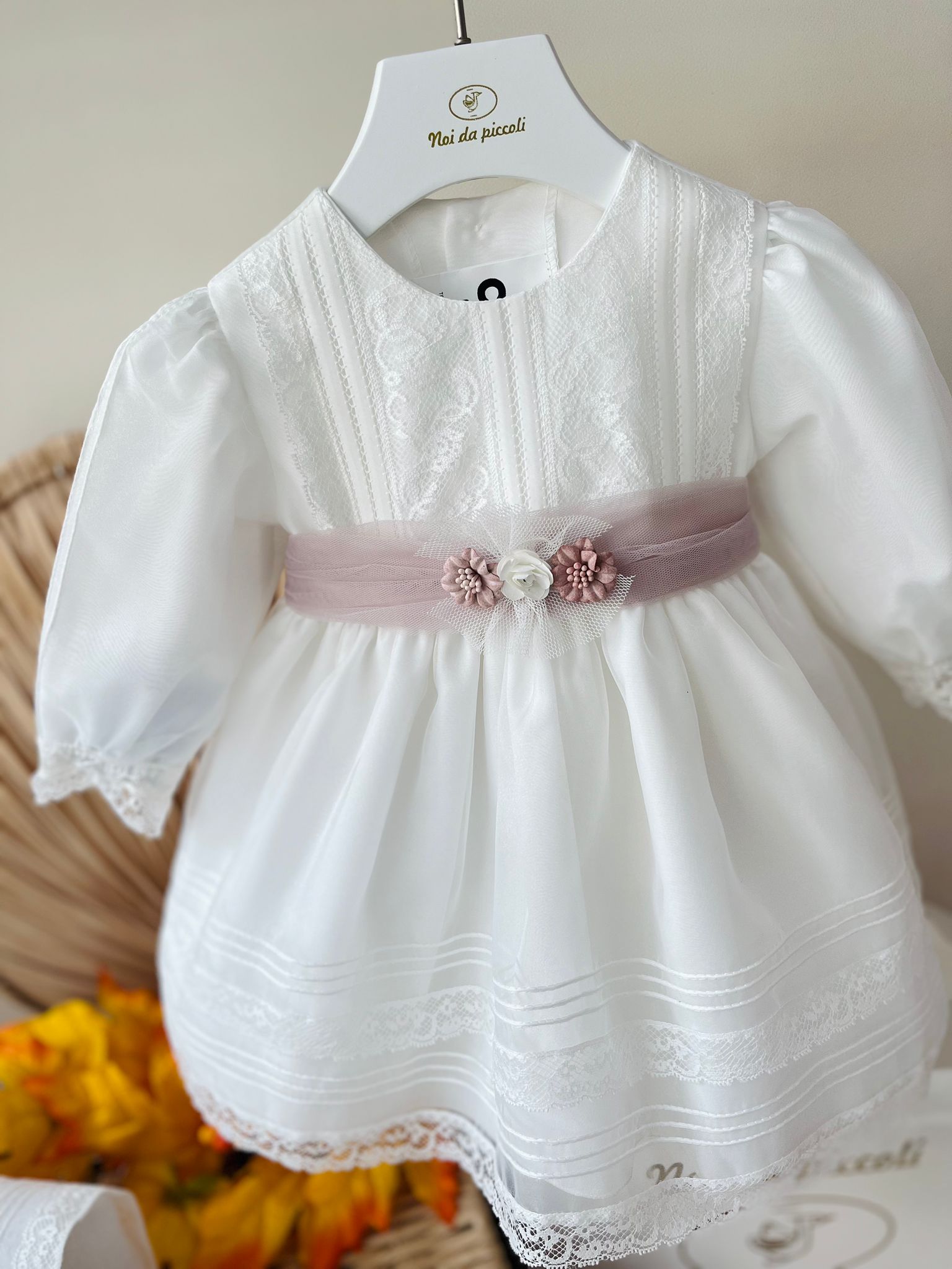 ABITINO CERIMONIALE PEONIA BIANCO ROSA - Noi da piccoli