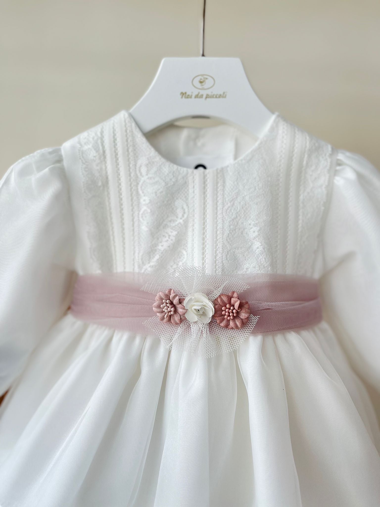 ABITINO CERIMONIALE PEONIA BIANCO ROSA - Noi da piccoli