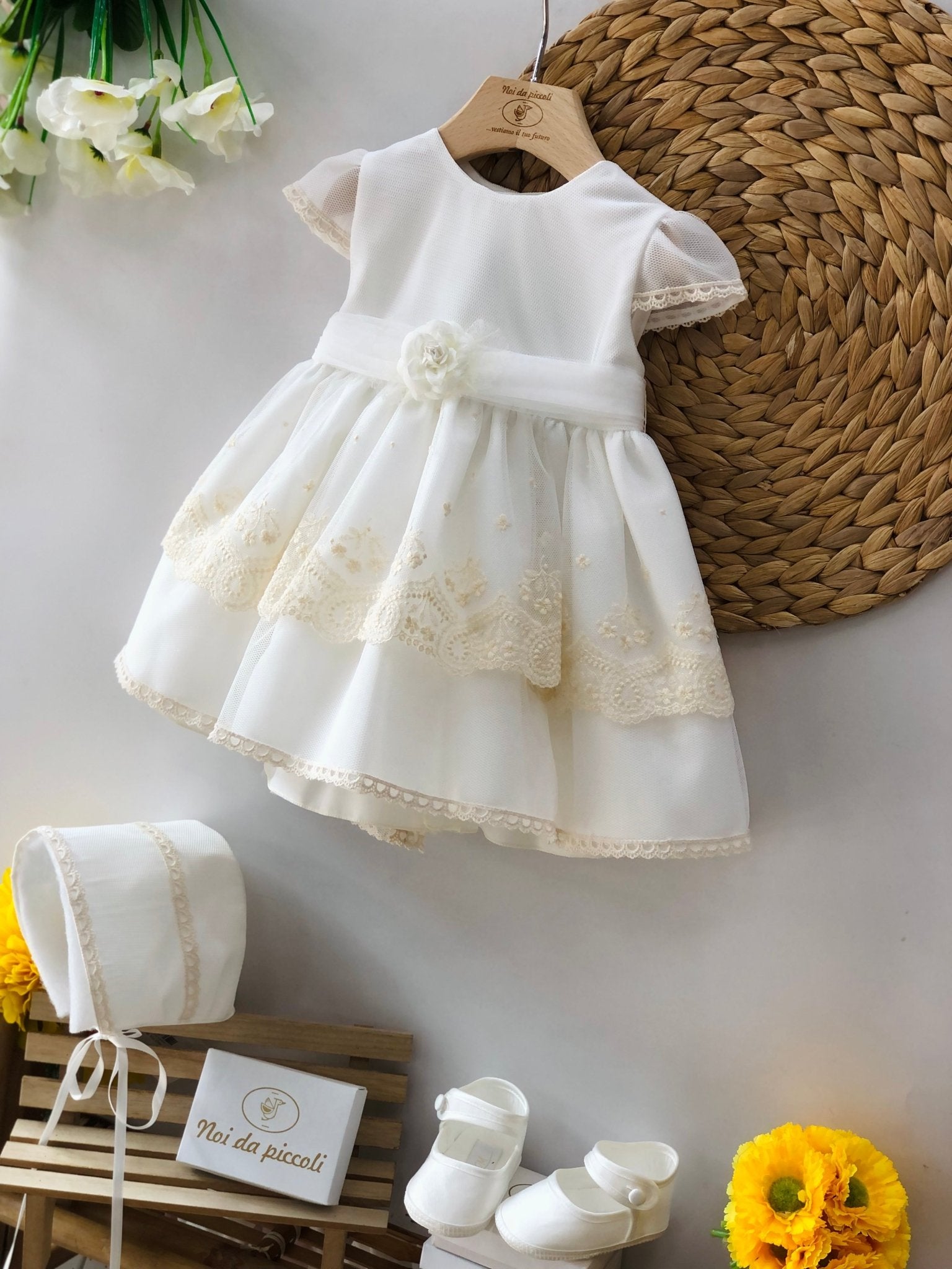 ABITINO CERIMONIALE TUL BORDADO AVORIO - Noi da piccoli