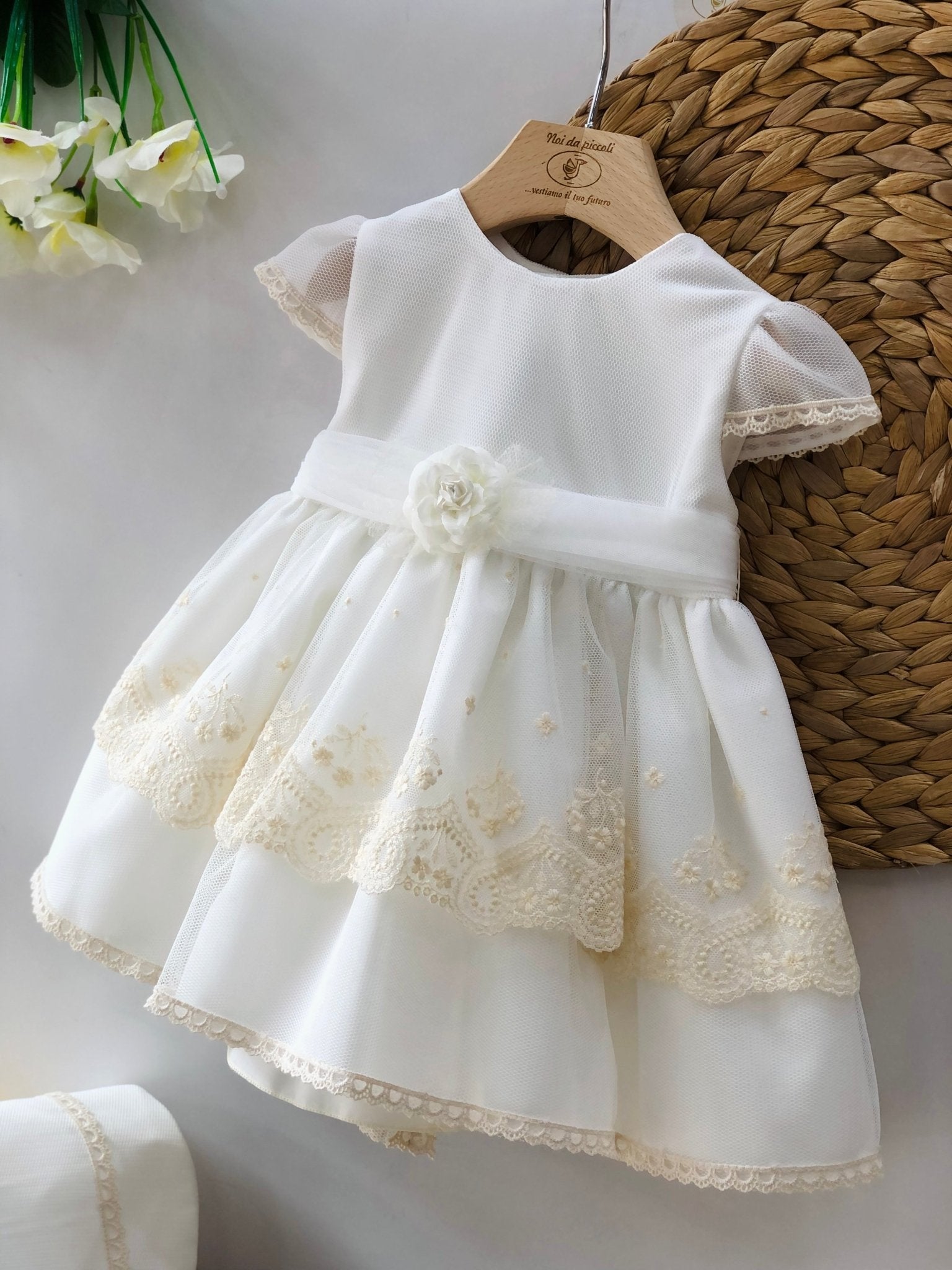 ABITINO CERIMONIALE TUL BORDADO AVORIO - Noi da piccoli