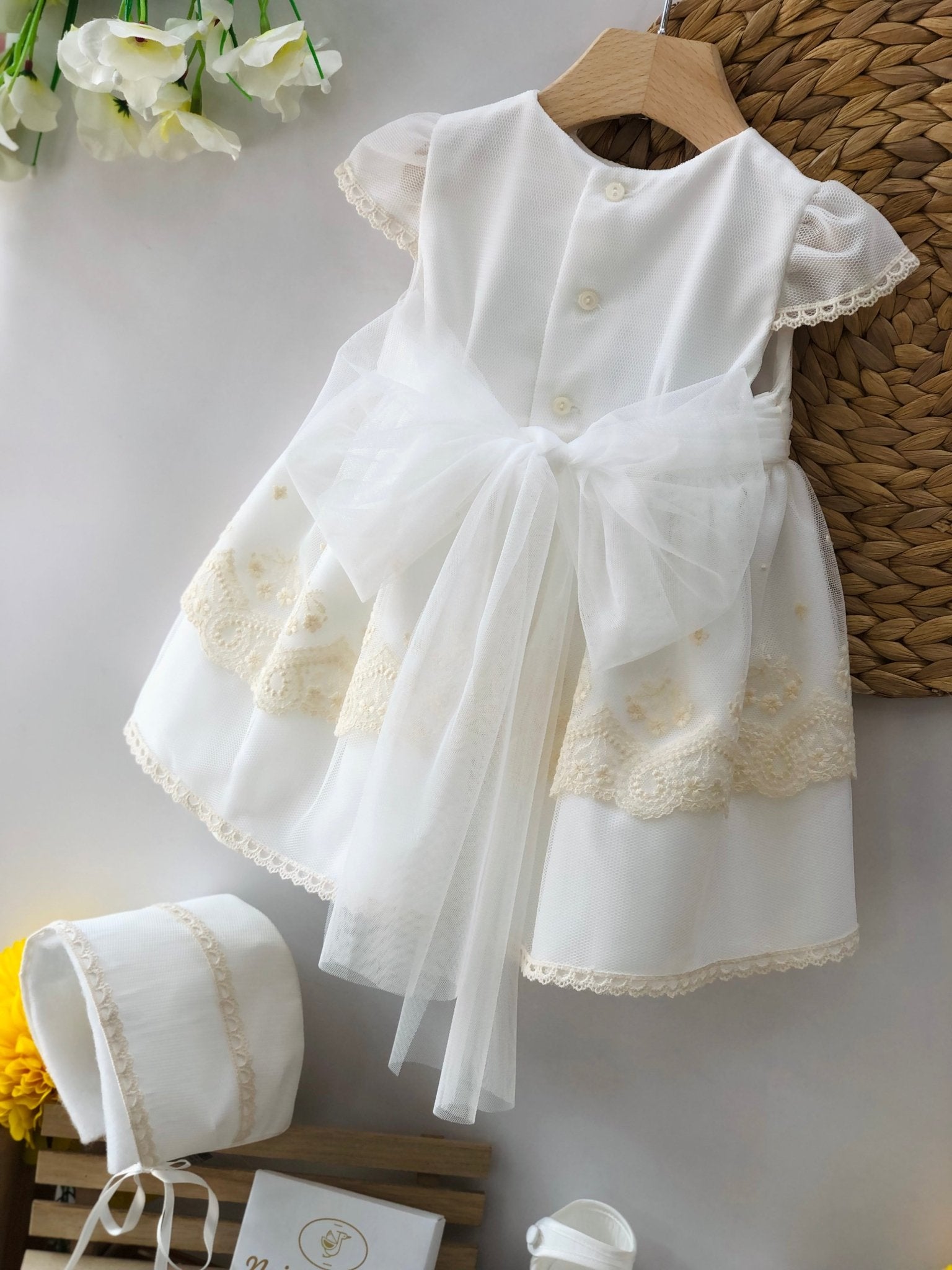 ABITINO CERIMONIALE TUL BORDADO AVORIO - Noi da piccoli